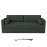 Sven 88_ Tufted Sofa Bed - Green Wool Bouclé