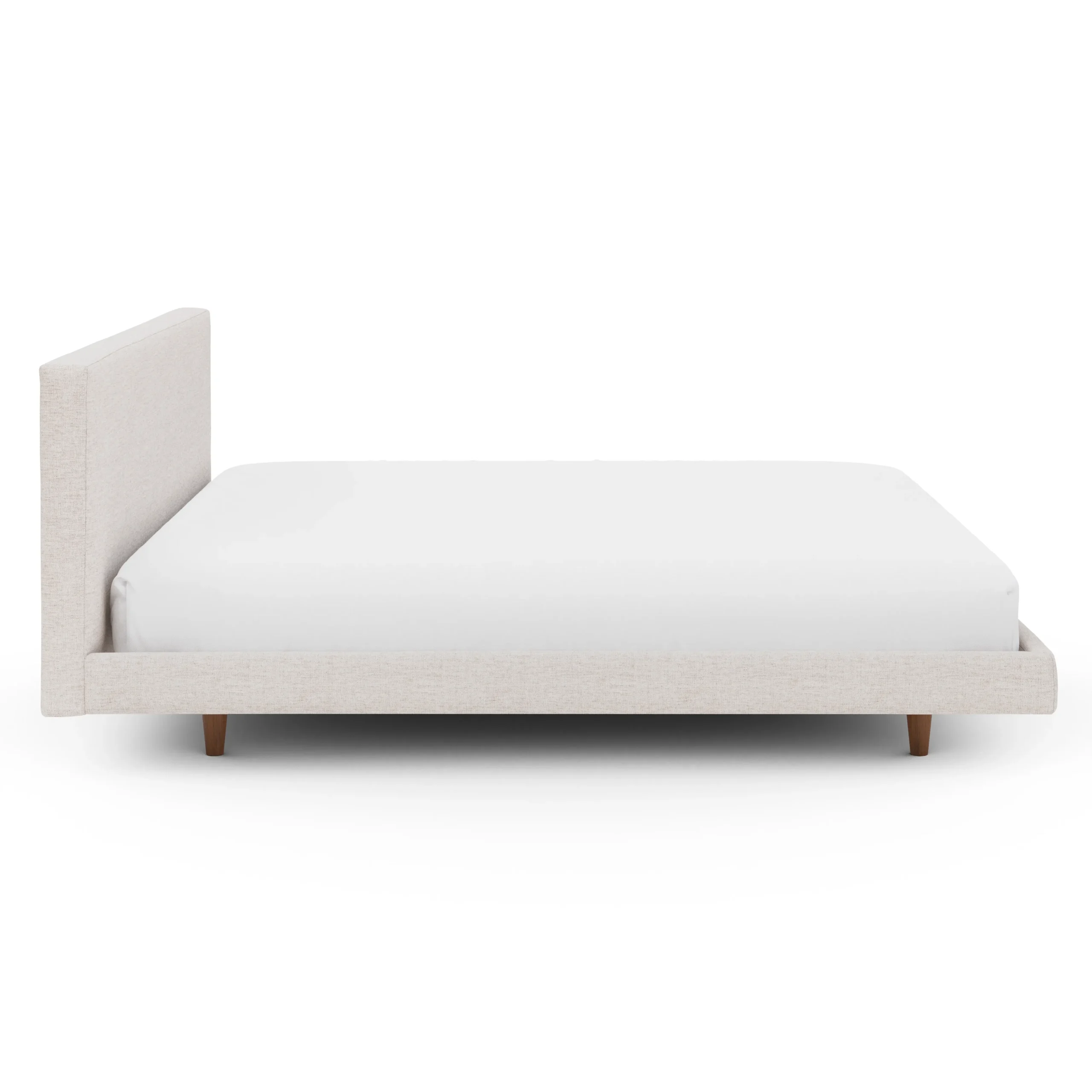 Tessu King Low Profile Upholstered Bed - Napa White - Image 8