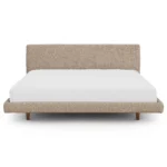 Tessu King Low Profile Upholstered Bed - Sandstone Wool Bouclé