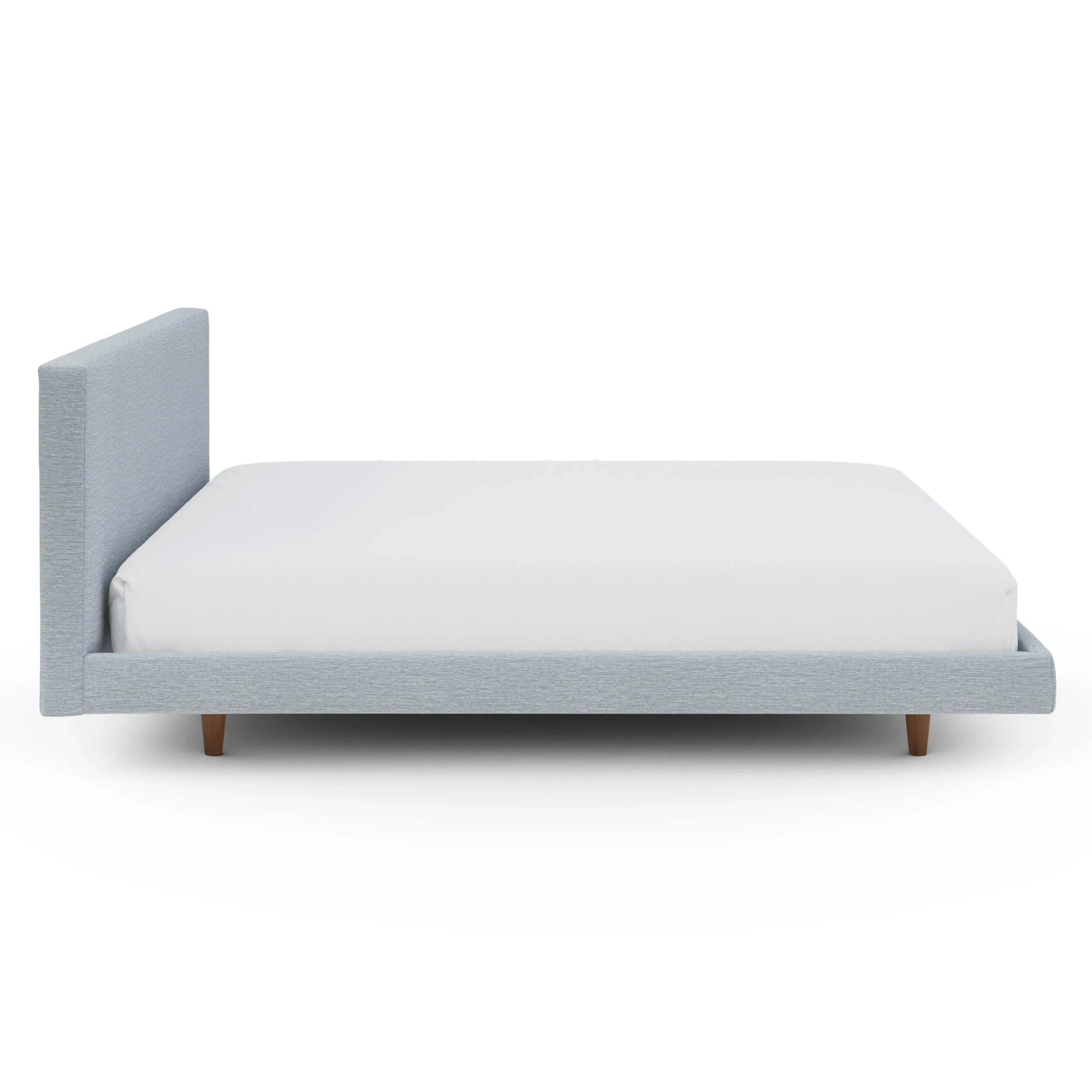 Tessu King Low Profile Upholstered Bed - Silver Light Blue - Image 10