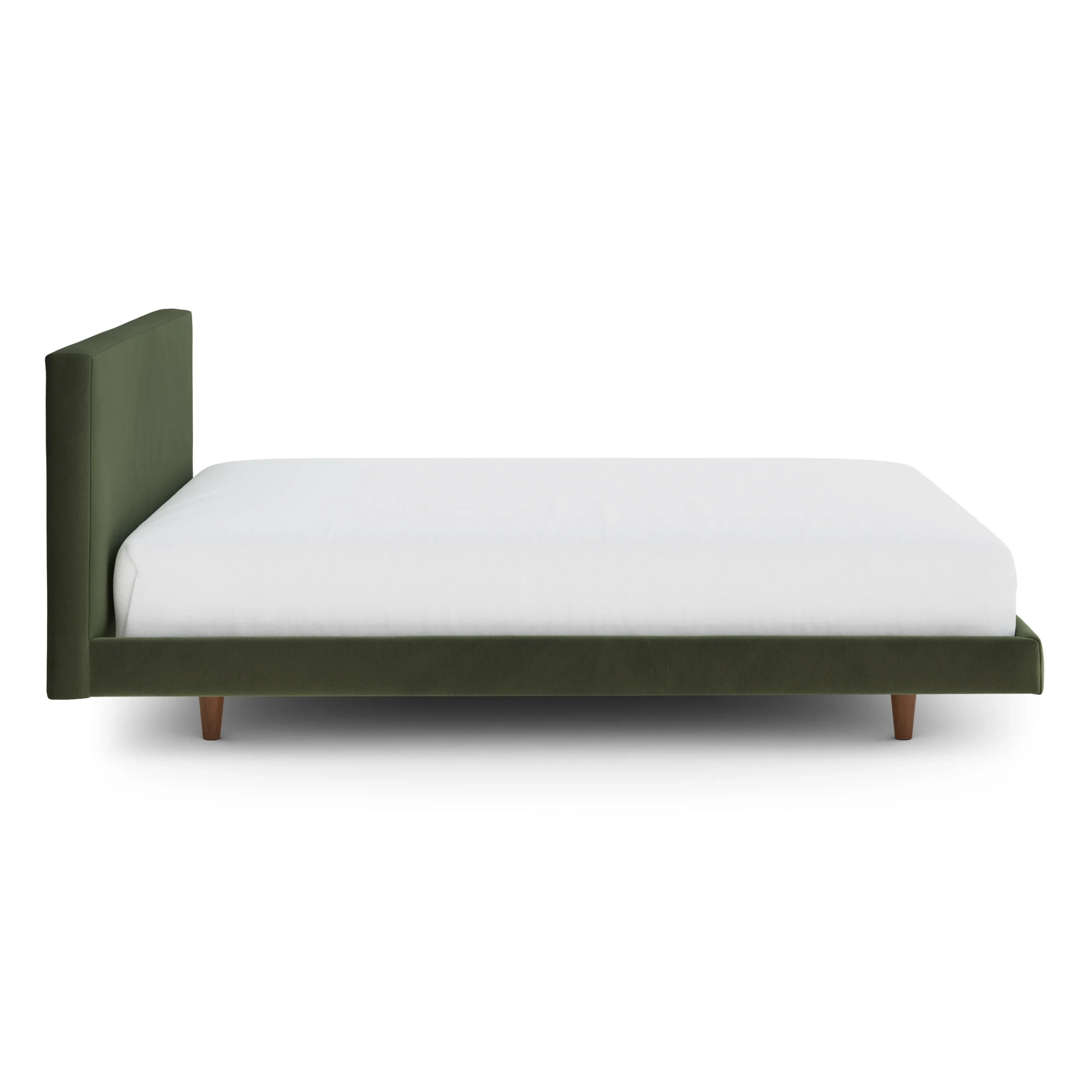 Tessu Queen Low Profile Velvet Bed - Hale Fir Green - Image 6