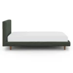 Tessu Twin Low Profile Upholstered Bed - Green Wool Bouclé