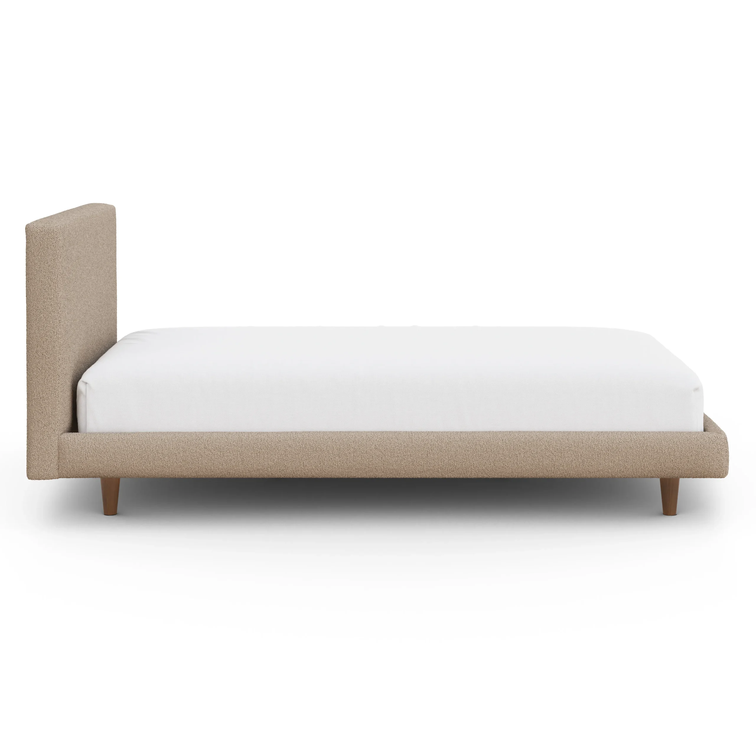 Tessu Twin Low Profile Upholstered Bed - Sandstone Wool Bouclé - Image 9