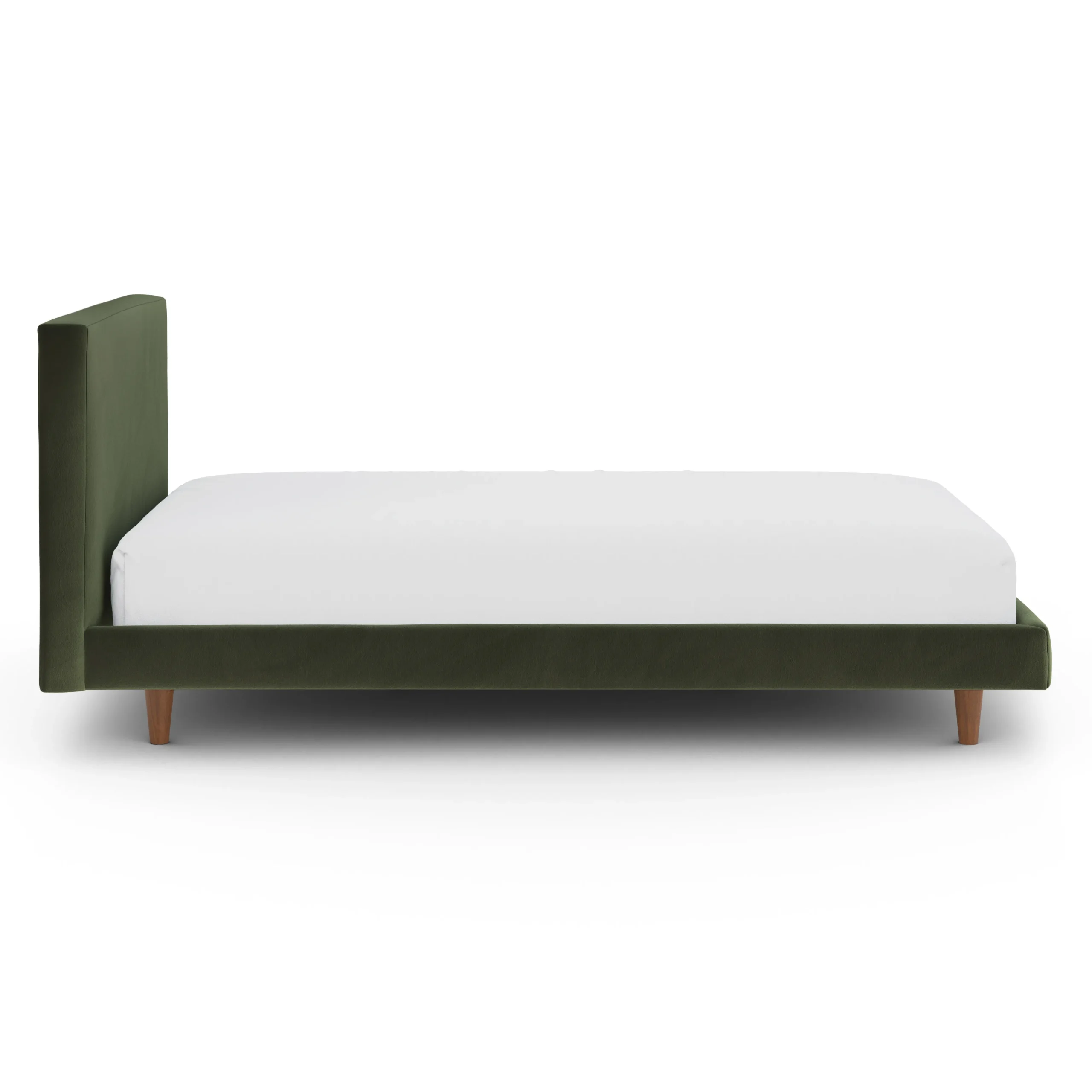 Tessu Twin Low Profile Velvet Bed - Hale Fir Green - Image 3