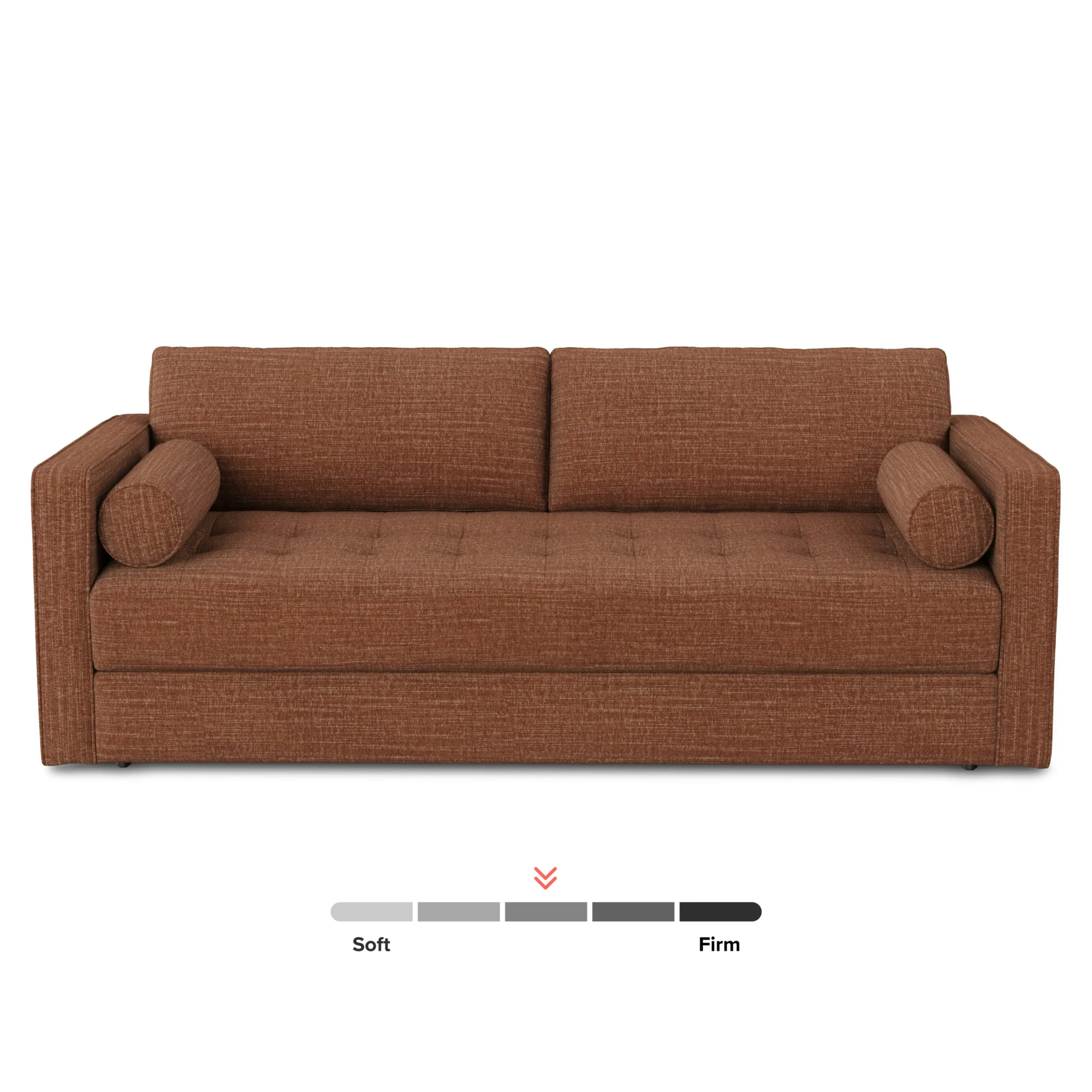 Sven 88_ Tufted Sofa Bed - Napa Rust - Image 5