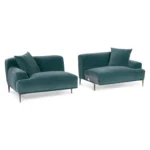 Abisko 91_ Velvet Sofa - Plush Pacific Blue