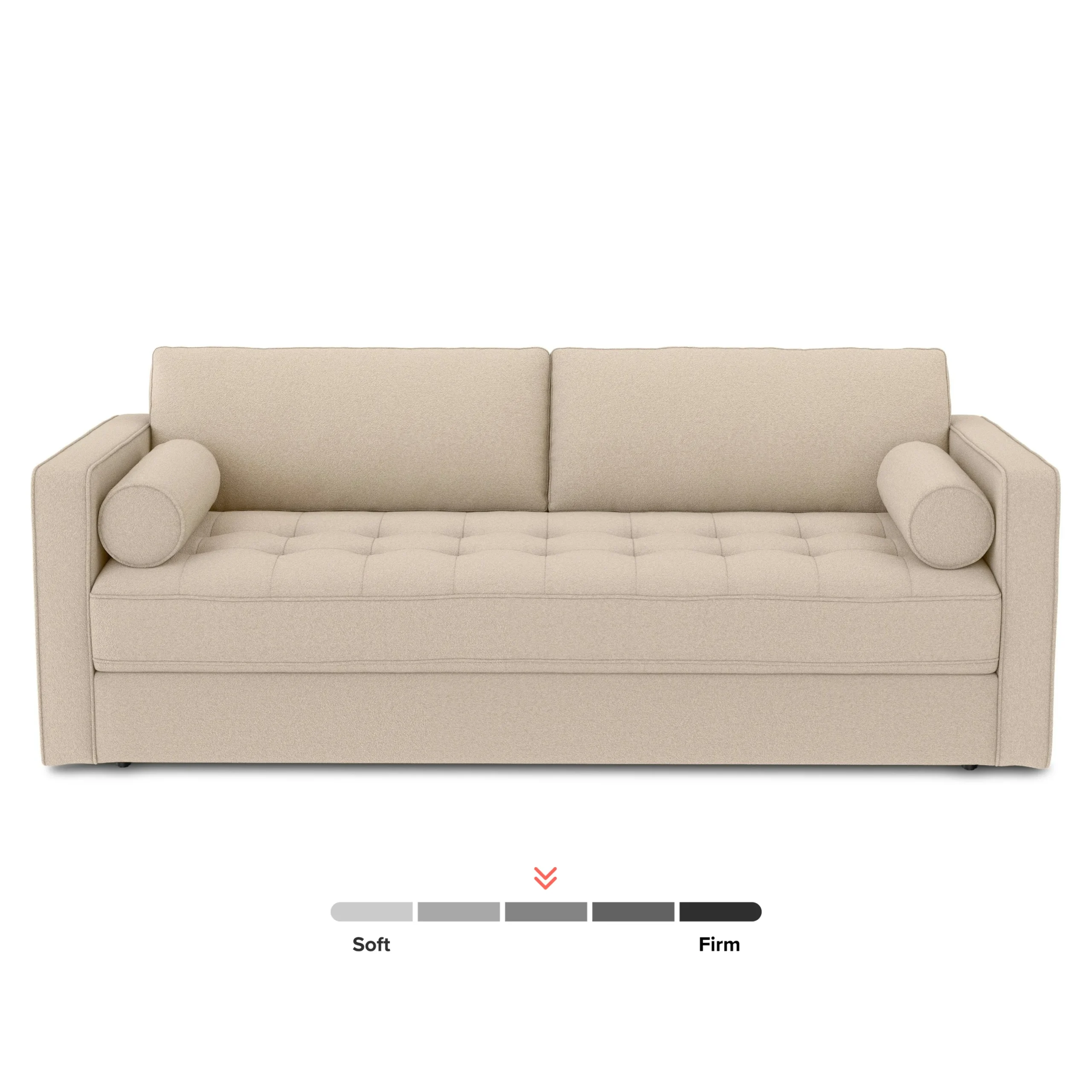 Sven 88_ Tufted Sofa Bed - Ratine Buff - Image 5