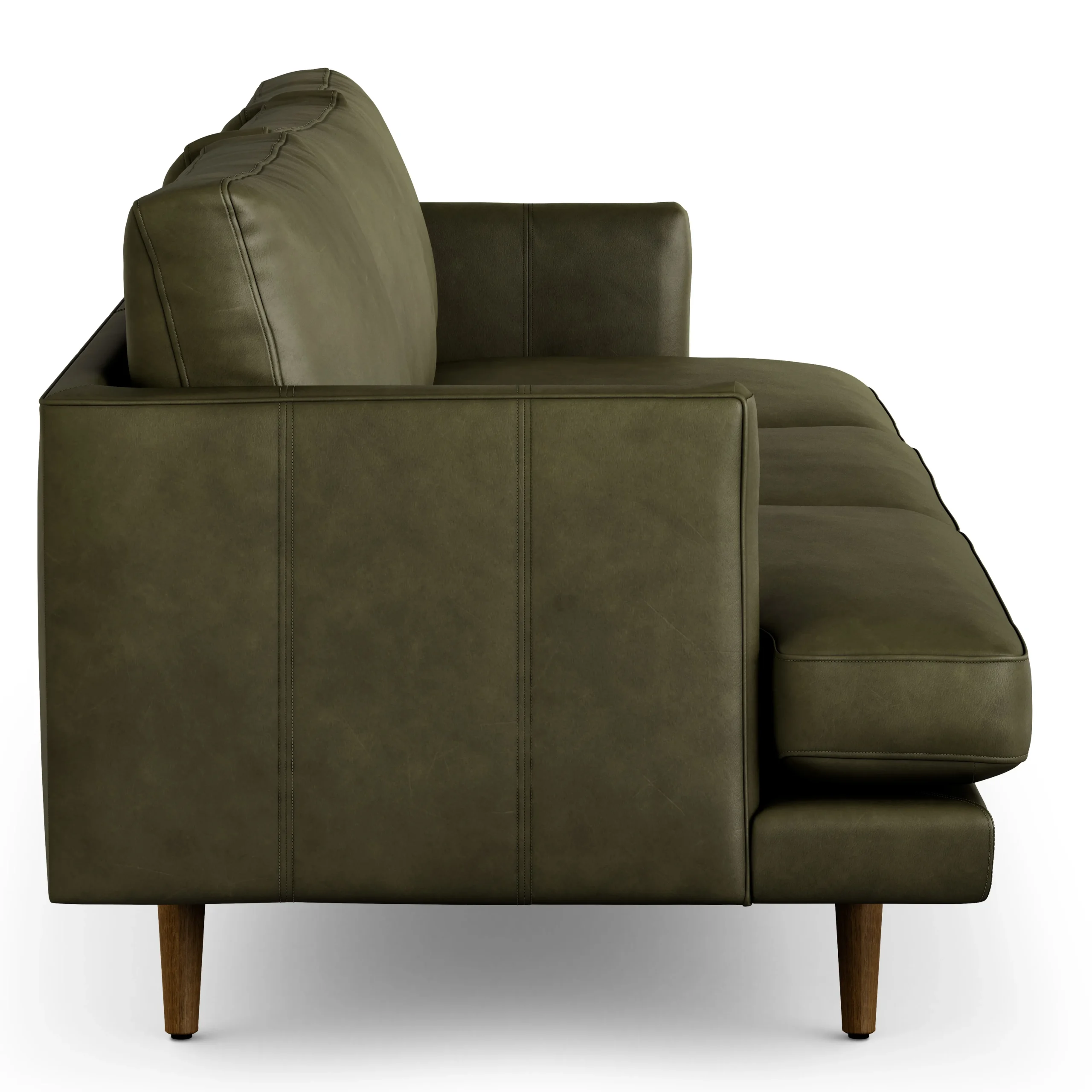Burrard 83.5_ Leather Sofa - Charme Green - Image 3
