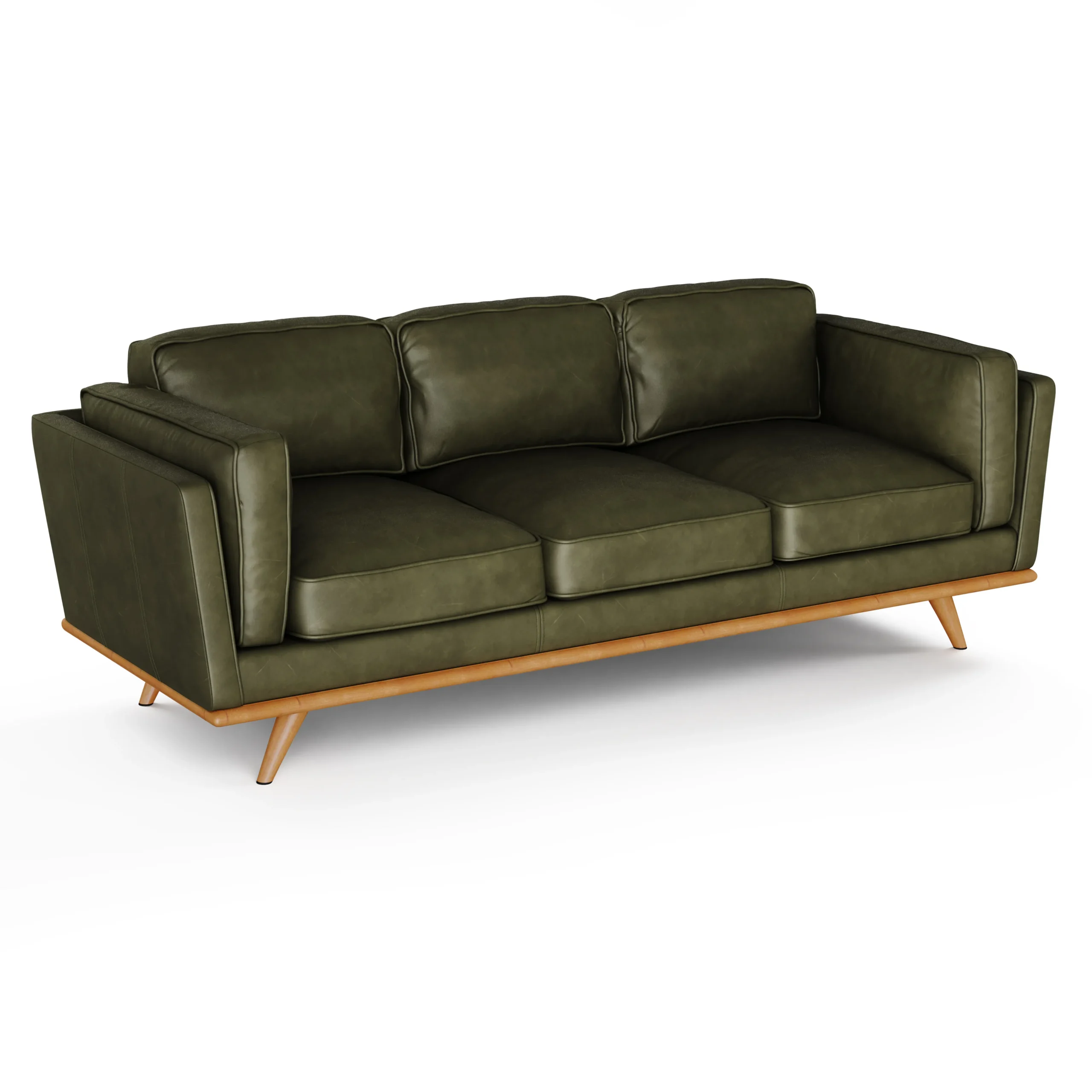 Timber 90_ Leather Sofa - Charme Green - Image 13