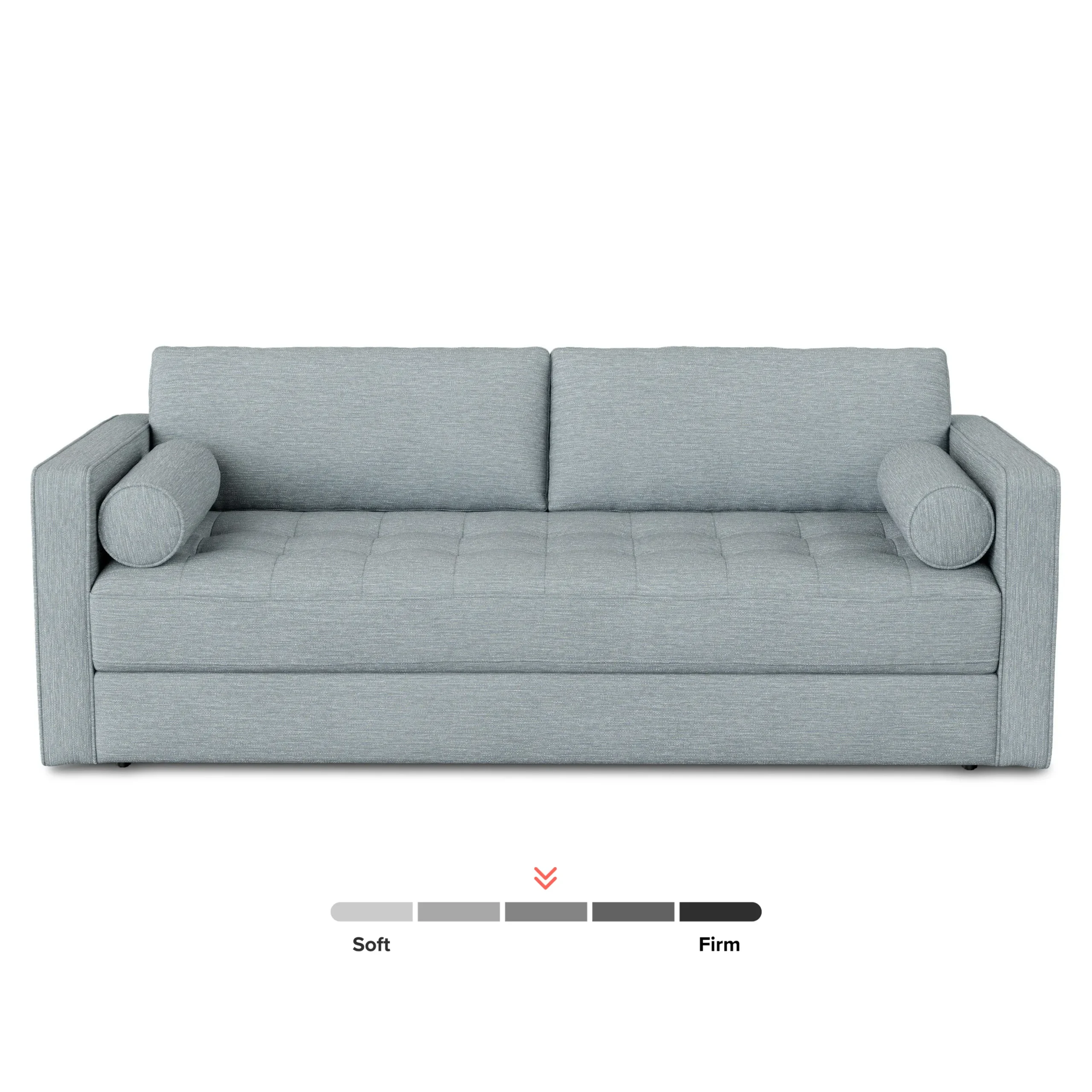 Sven 88_ Tufted Sofa Bed - Silver Light Blue - Image 5