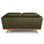 Timber 66.5_ Leather Loveseat - Charme Green