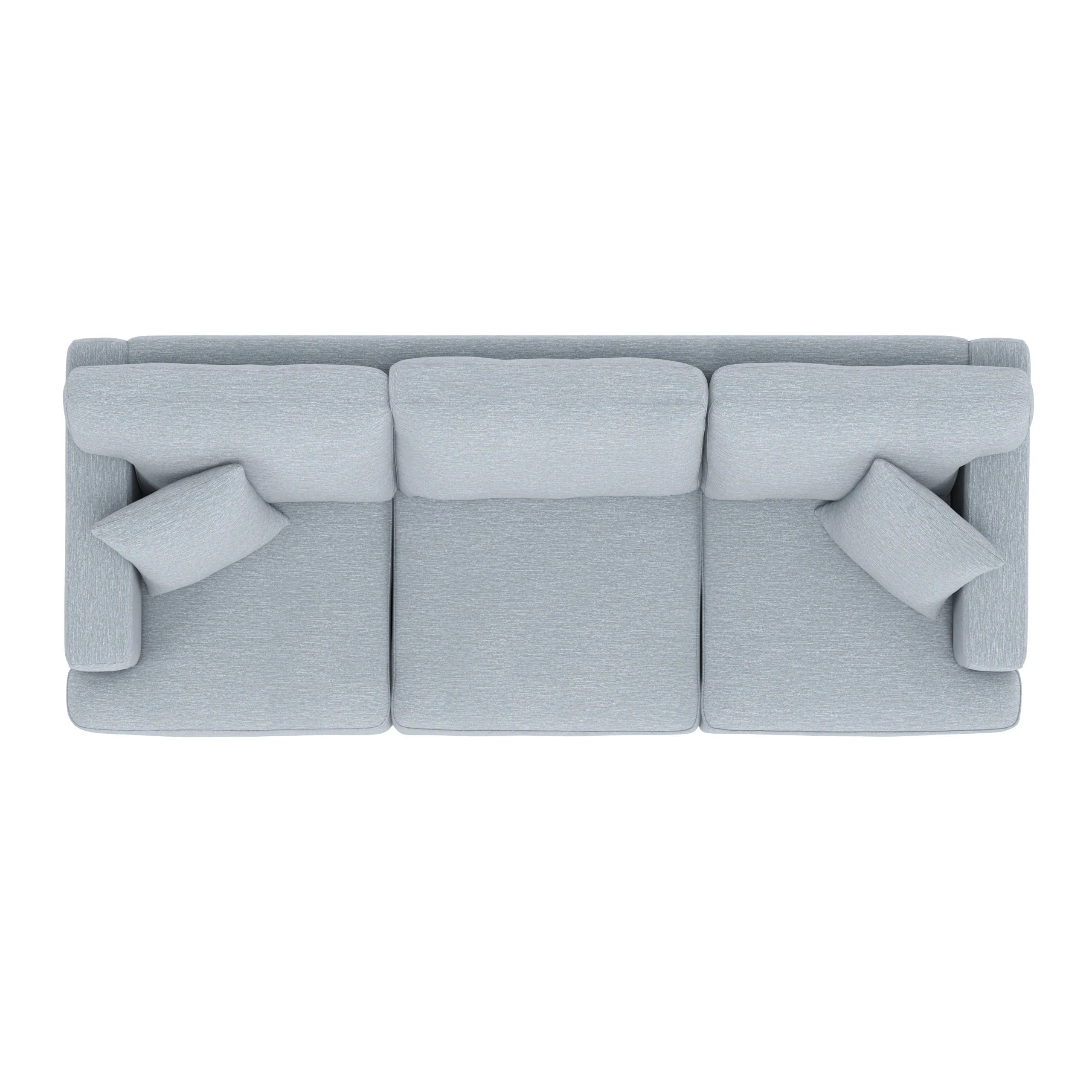 Dawn 93_ Sofa - Silver Light Blue - Image 5