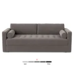 Sven 88_ Tufted Velvet Sofa Bed - Hale Warm Gray