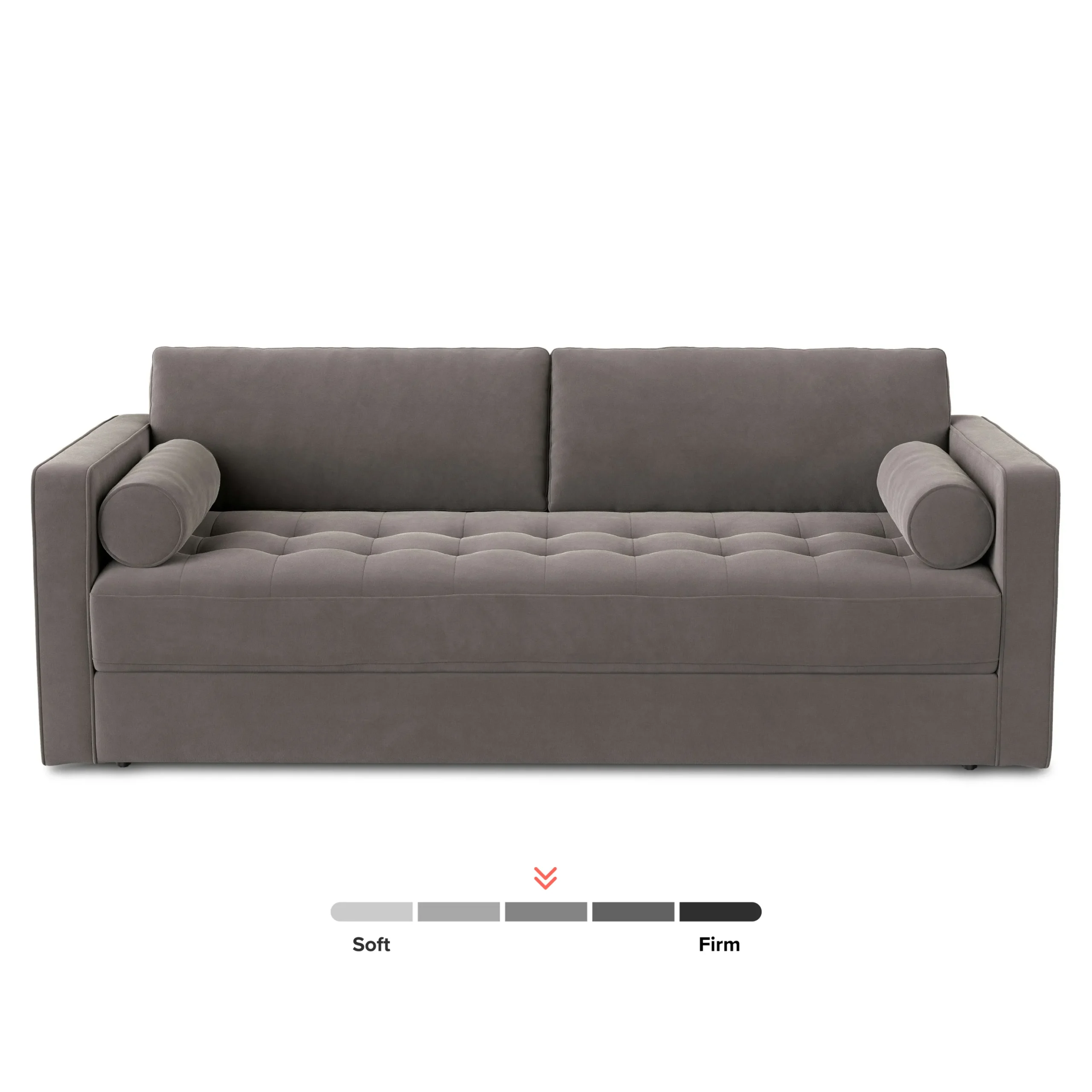 Sven 88_ Tufted Velvet Sofa Bed - Hale Warm Gray - Image 5