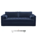 Sven 88_ Tufted Velvet Sofa Bed - Plush Cascadia Blue