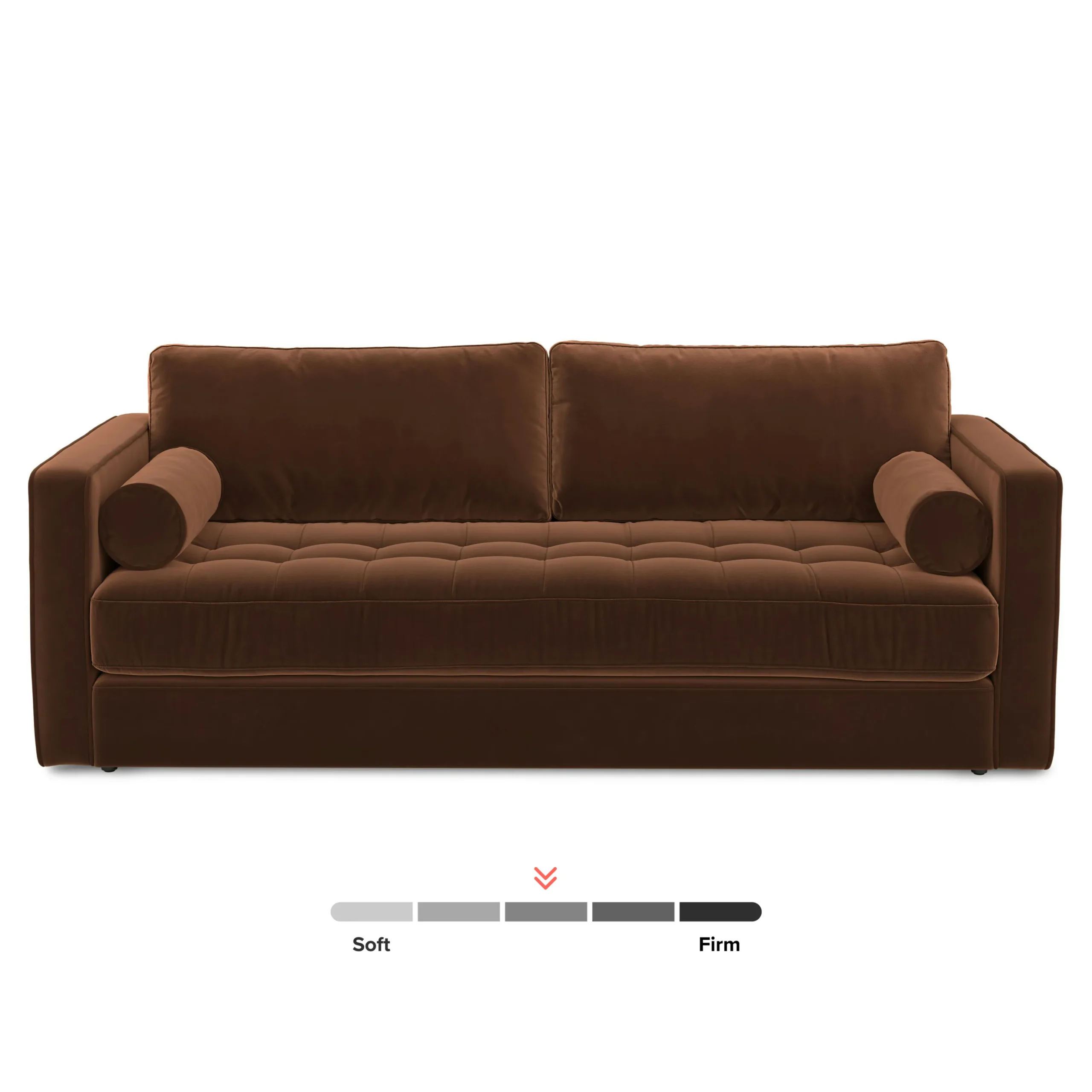 Sven 88_ Tufted Velvet Sofa Bed - Plush Pacific Brown - Image 5