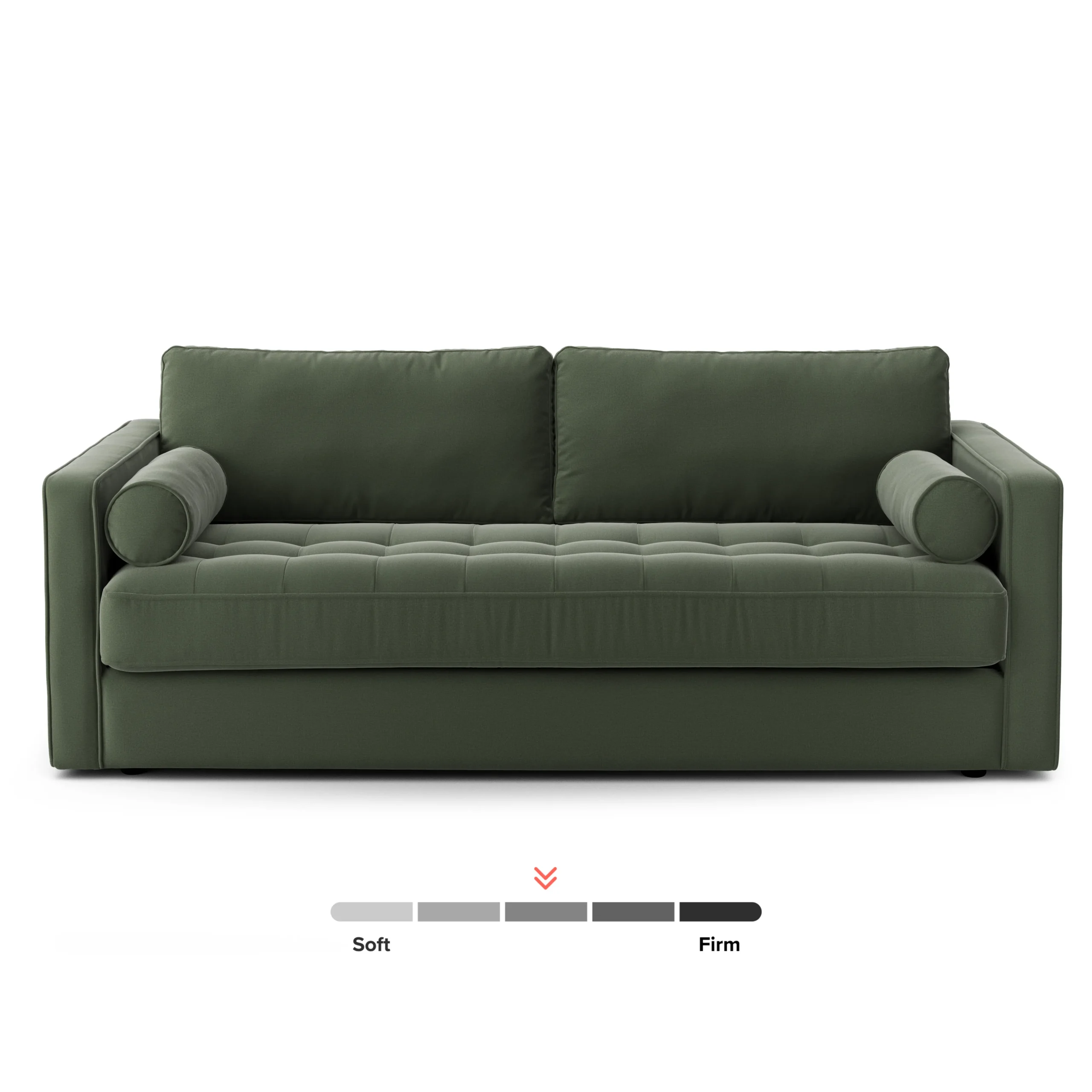 Sven 88_ Grounded Tufted Velvet Sofa - Plush Pacific Green - Image 11