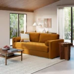 Sven 88_ Grounded Tufted Velvet Sofa - Plush Pacific Ginger