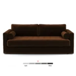Sven 88_ Grounded Tufted Velvet Sofa - Plush Pacific Brown