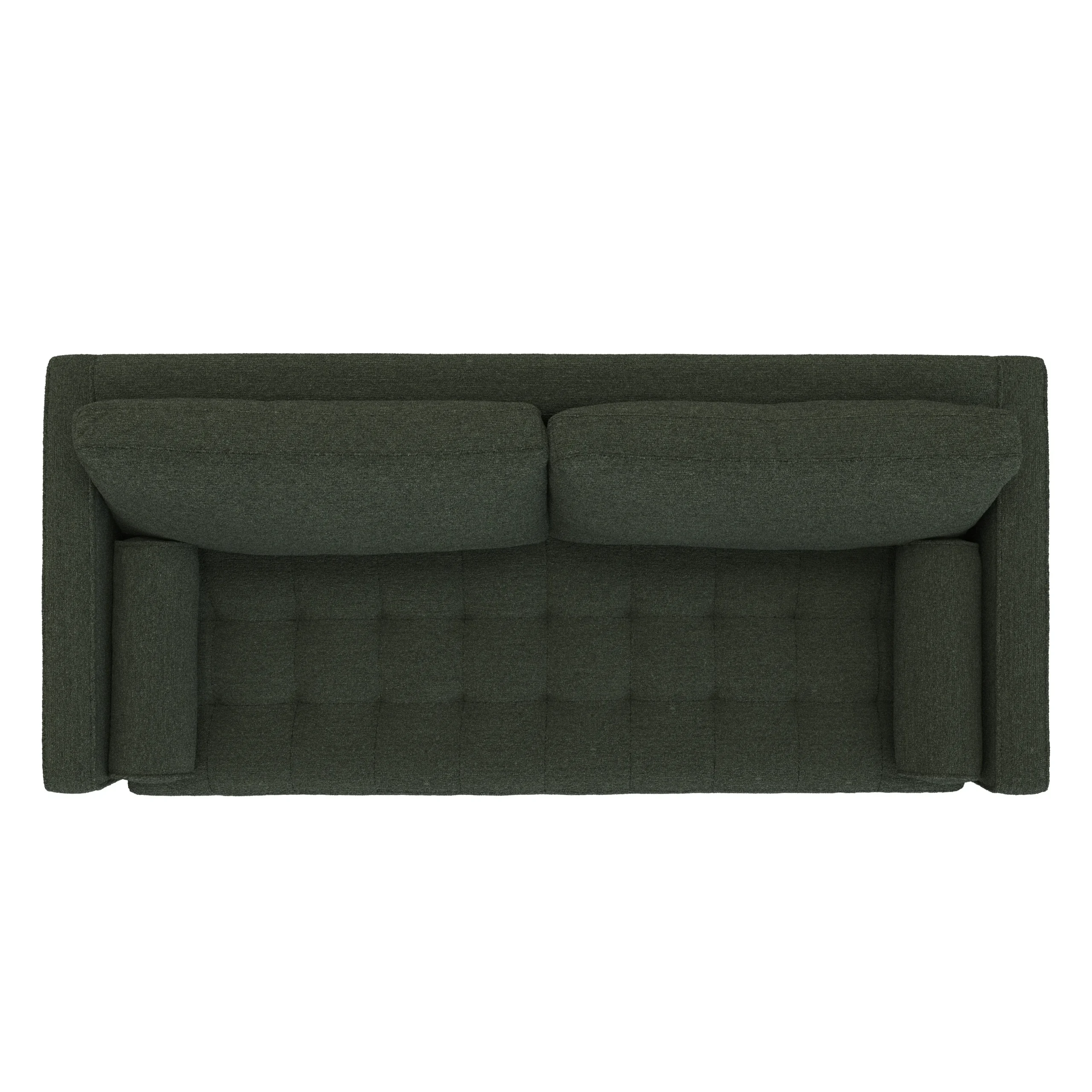 Sven 88_ Grounded Tufted Sofa - Green Wool Bouclé - Image 6