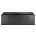 Sven 88_ Grounded Tufted Leather Sofa - Oxford Black