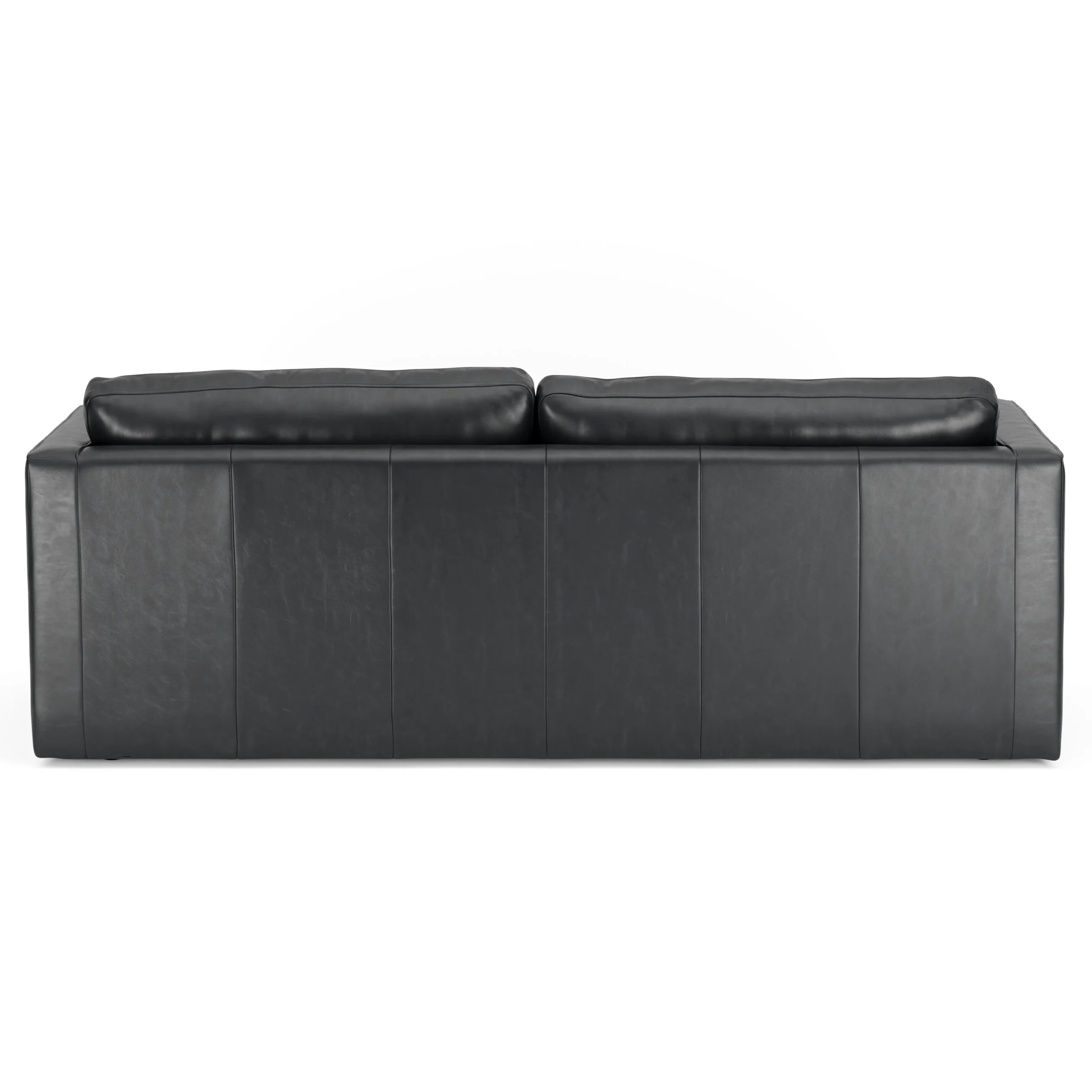 Sven 88_ Grounded Tufted Leather Sofa - Oxford Black - Image 7
