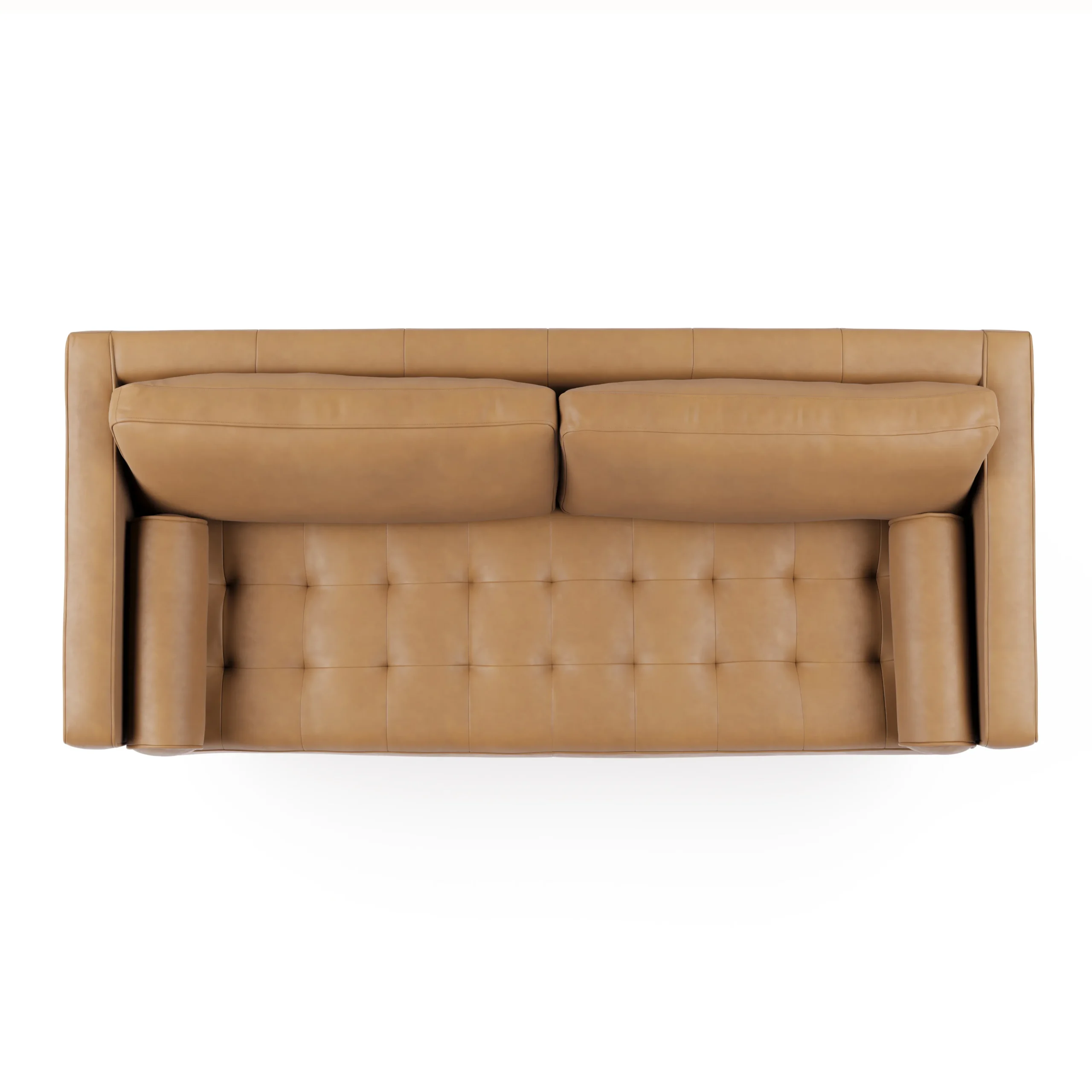Sven 88_ Grounded Tufted Leather Sofa - Charme Tan - Image 10