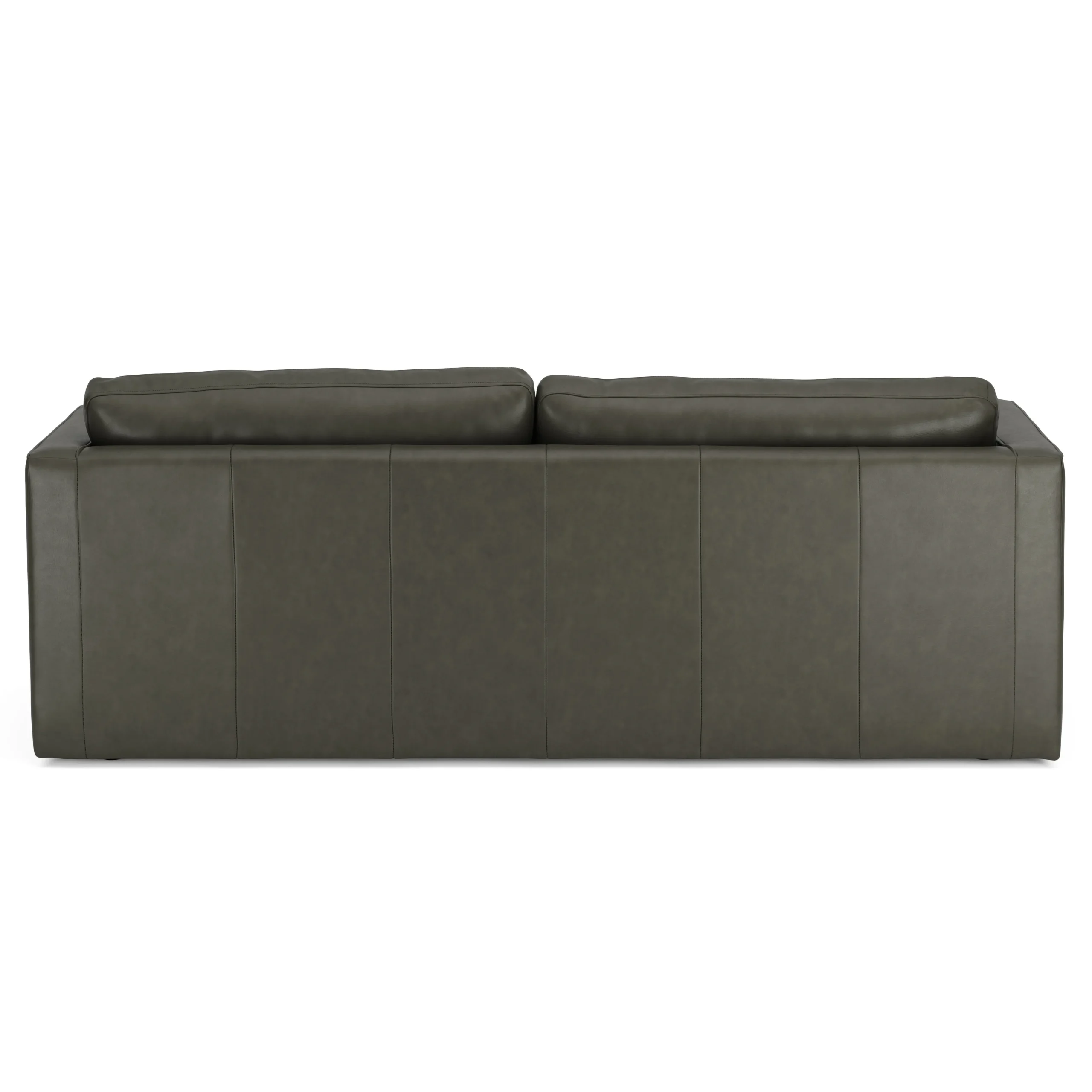 Sven 88_ Grounded Tufted Leather Sofa - Charme Green - Image 7