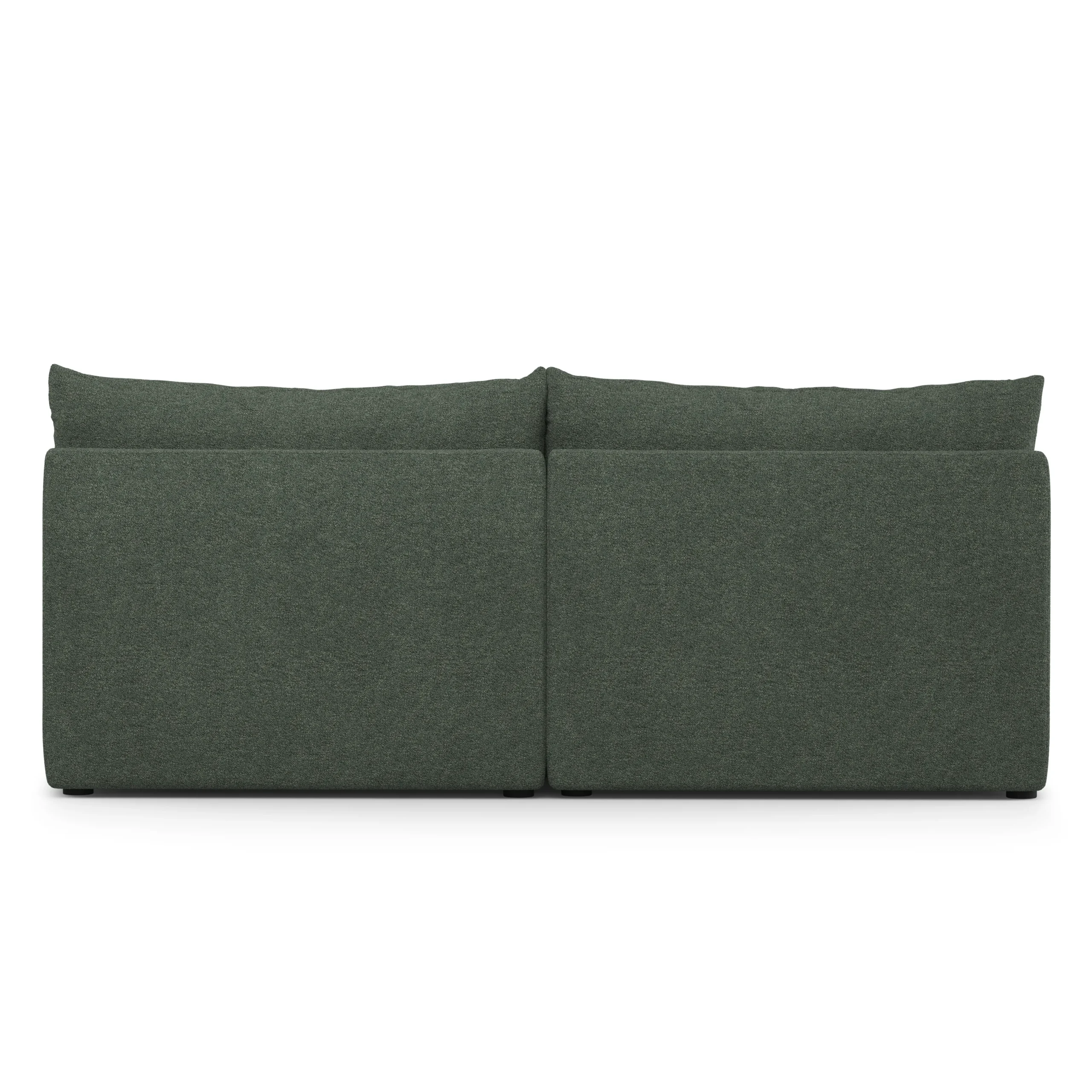 Leigh 79_ Armless Modular Sofa - Green Wool Bouclé - Image 5