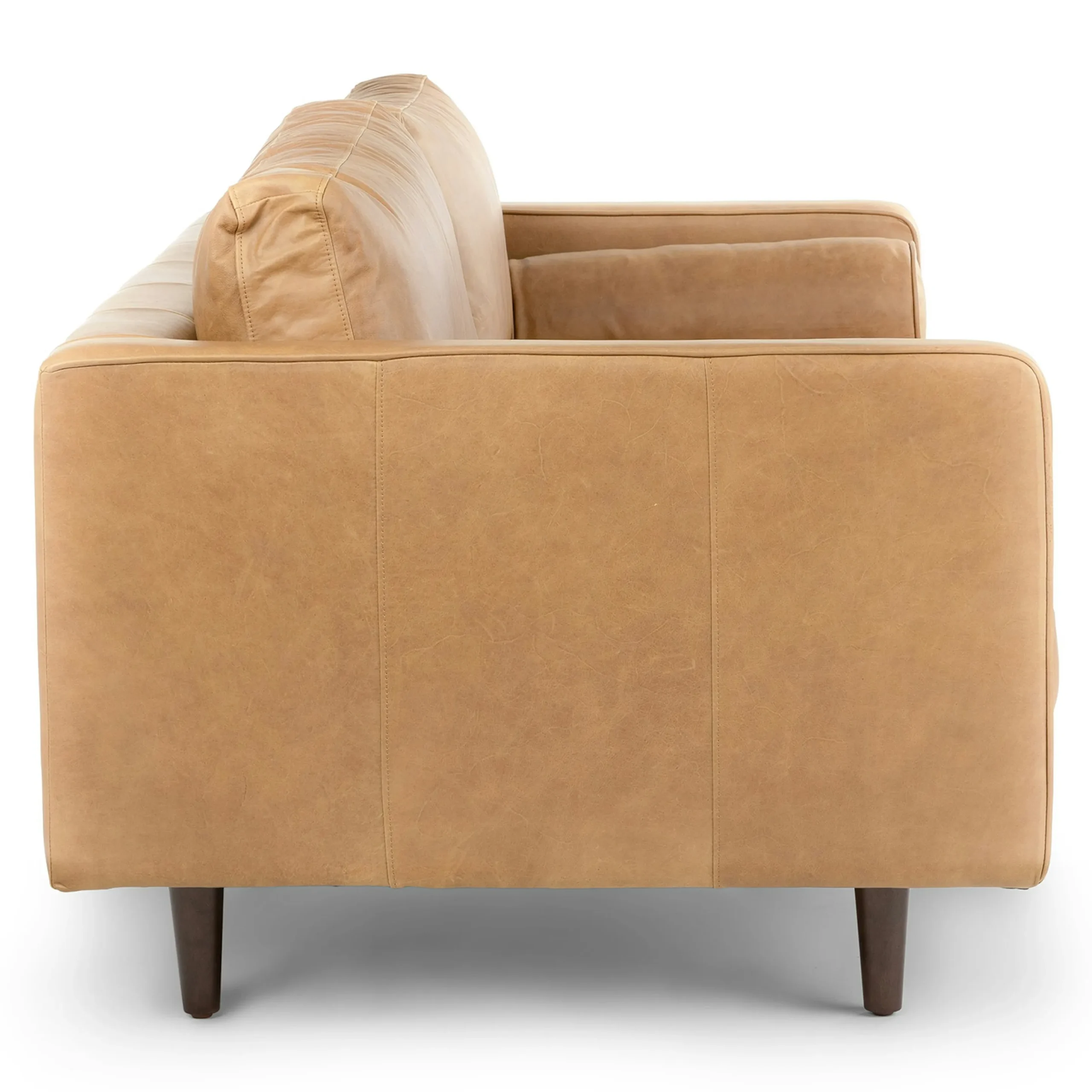 Sven 72_ Tufted Leather Loveseat - Charme Tan - Image 10