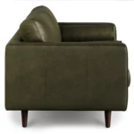 Sven 72_ Tufted Leather Loveseat - Charme Green