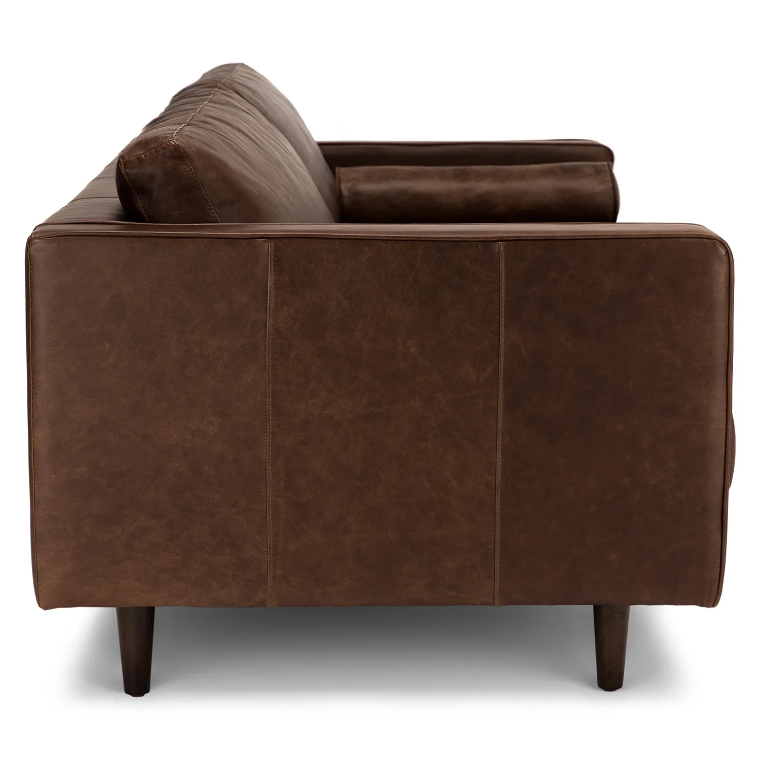 Sven 72_ Tufted Leather Loveseat - Charme Chocolat - Image 9