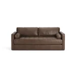 Sven 88_ Tufted Leather Sofa Bed - Charme Chocolat