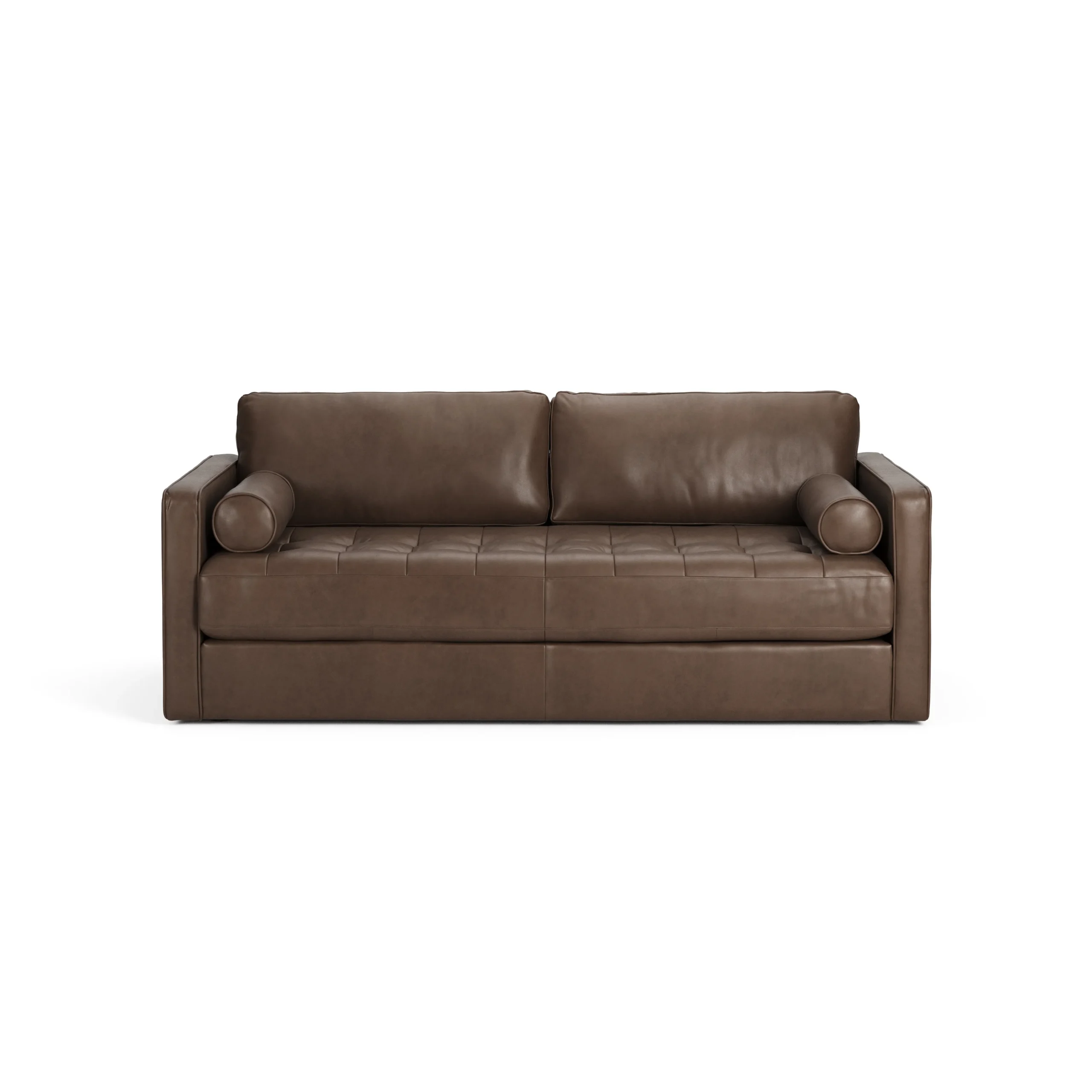 Sven 88_ Tufted Leather Sofa Bed - Charme Chocolat - Image 5