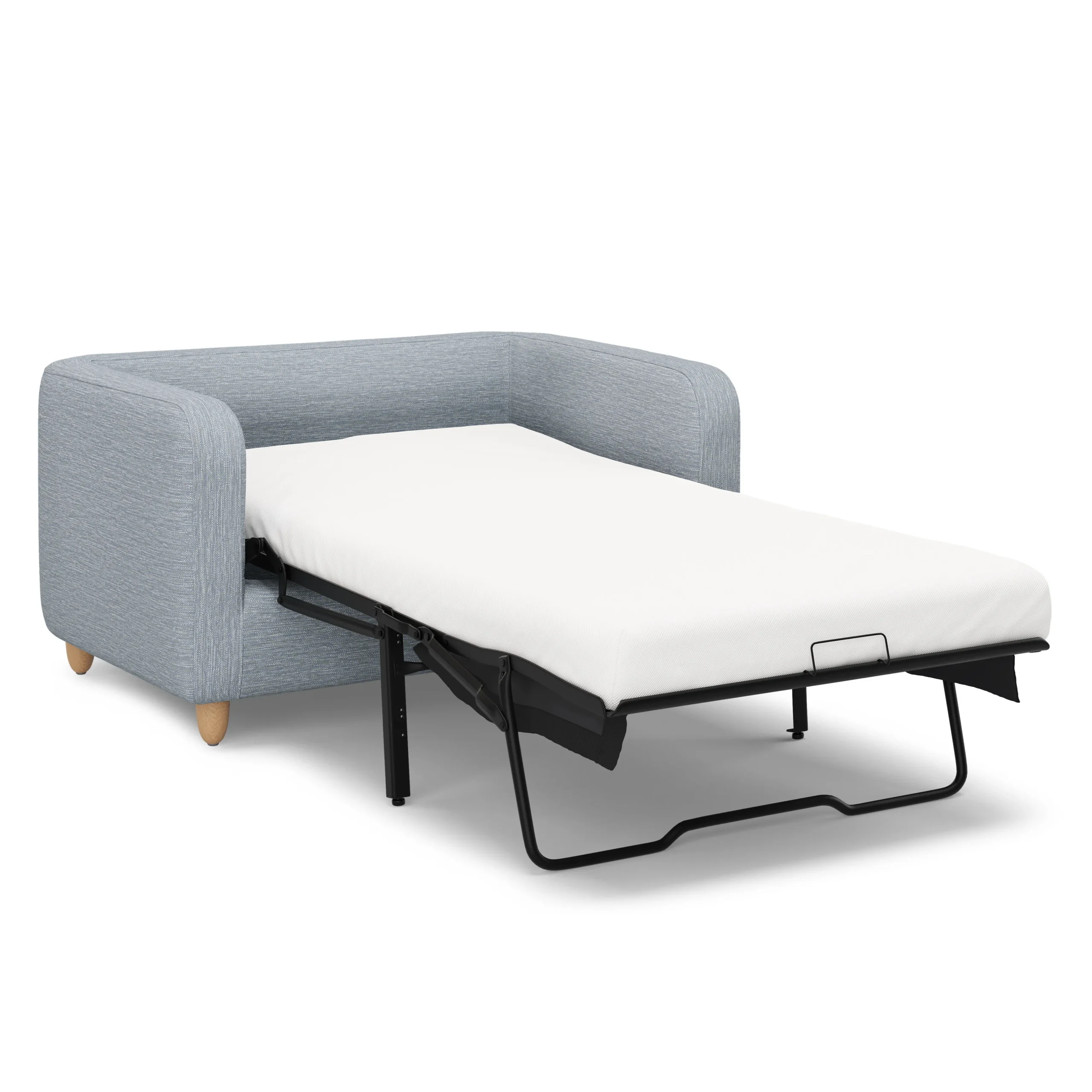 Vati 53_ Sleeper Chair -  Silver Light Blue - Image 5