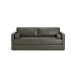 Sven 88_ Tufted Leather Sofa Bed - Charme Green