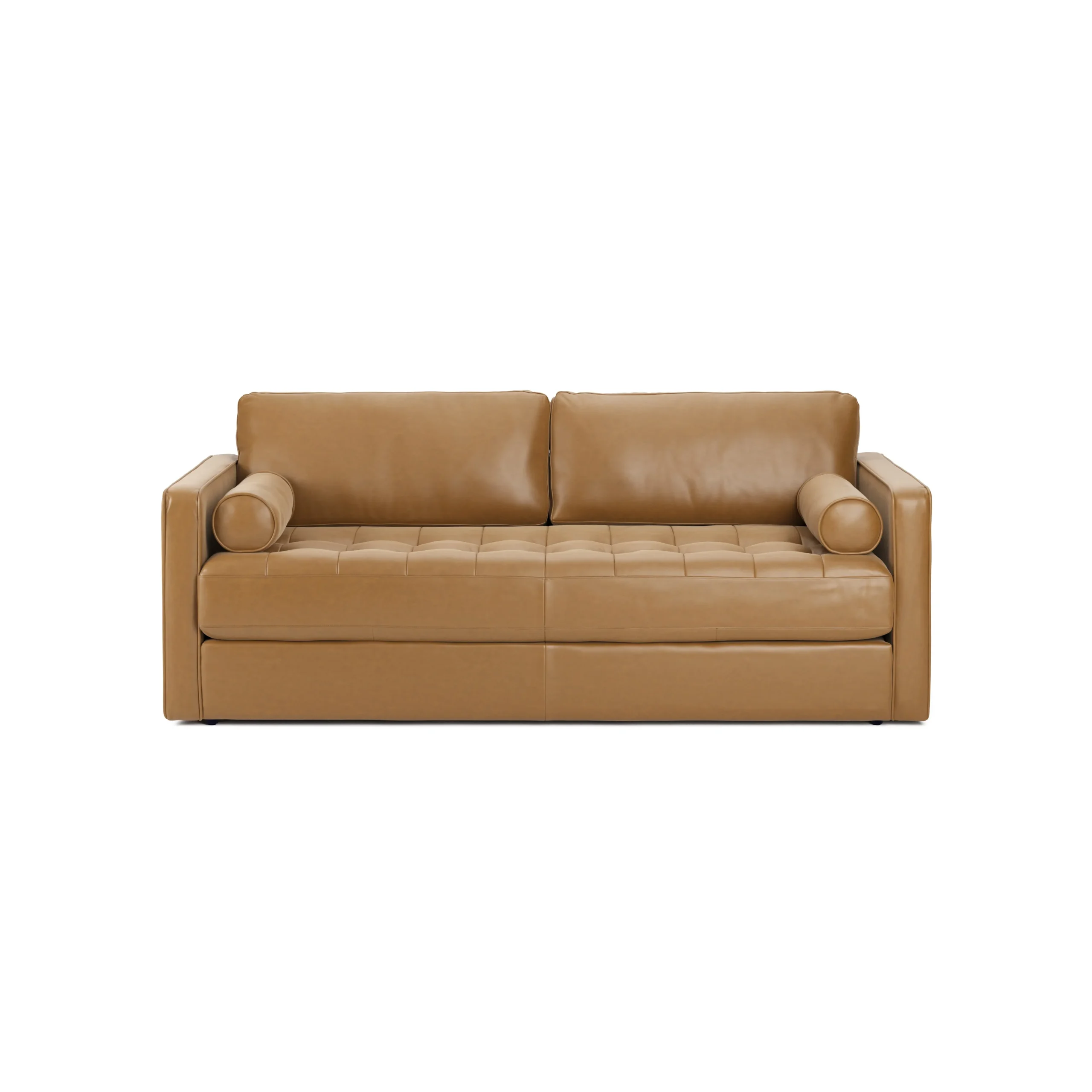 Sven 88_ Tufted Leather Sofa Bed - Charme Tan - Image 5