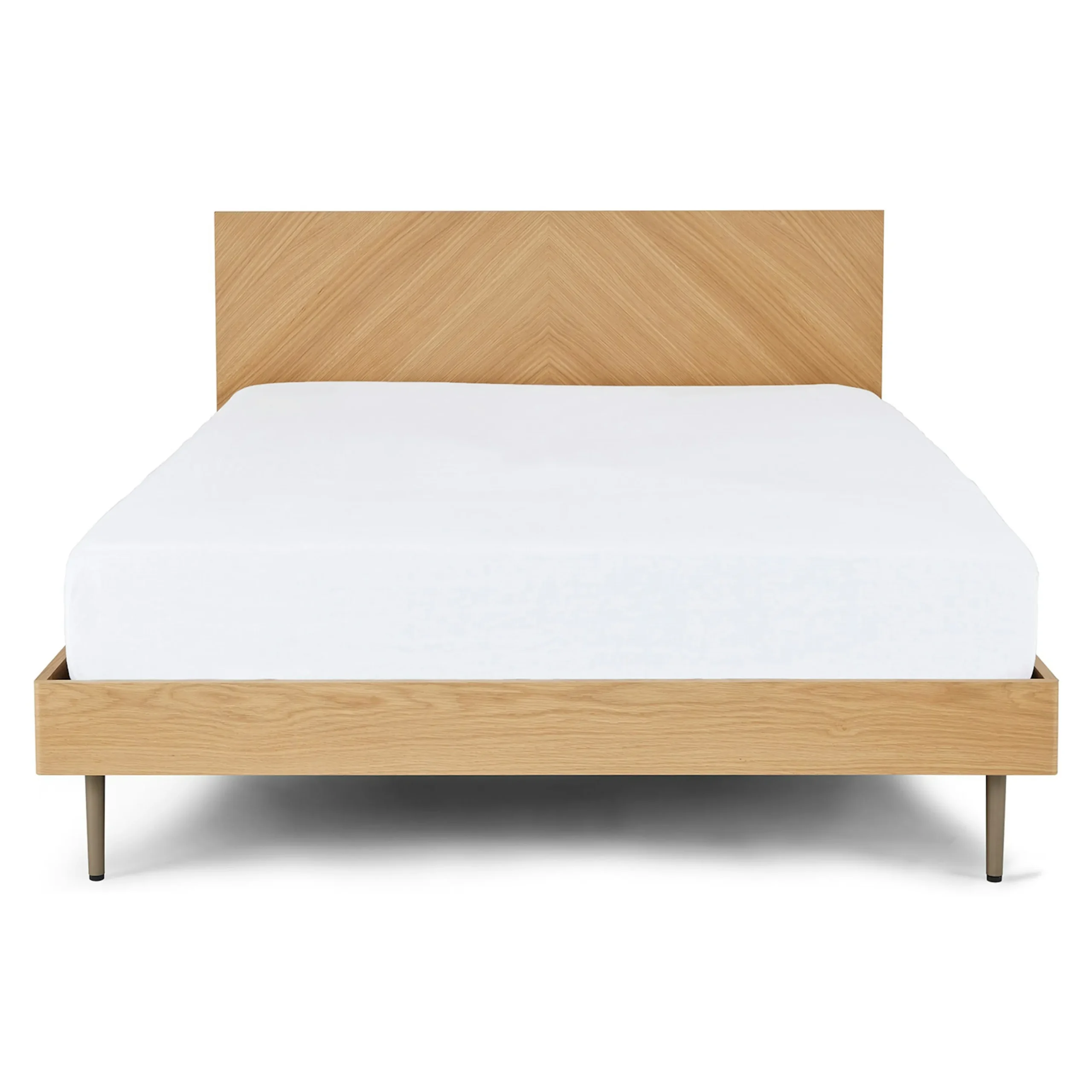 Nera Queen Low Profile Bed - Oak - Image 4