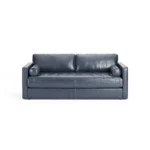 Sven 88_ Tufted Leather Sofa Bed - Oxford Blue