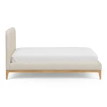 Rosin King Upholstered Bed - Natural Oak and Sand Ivory