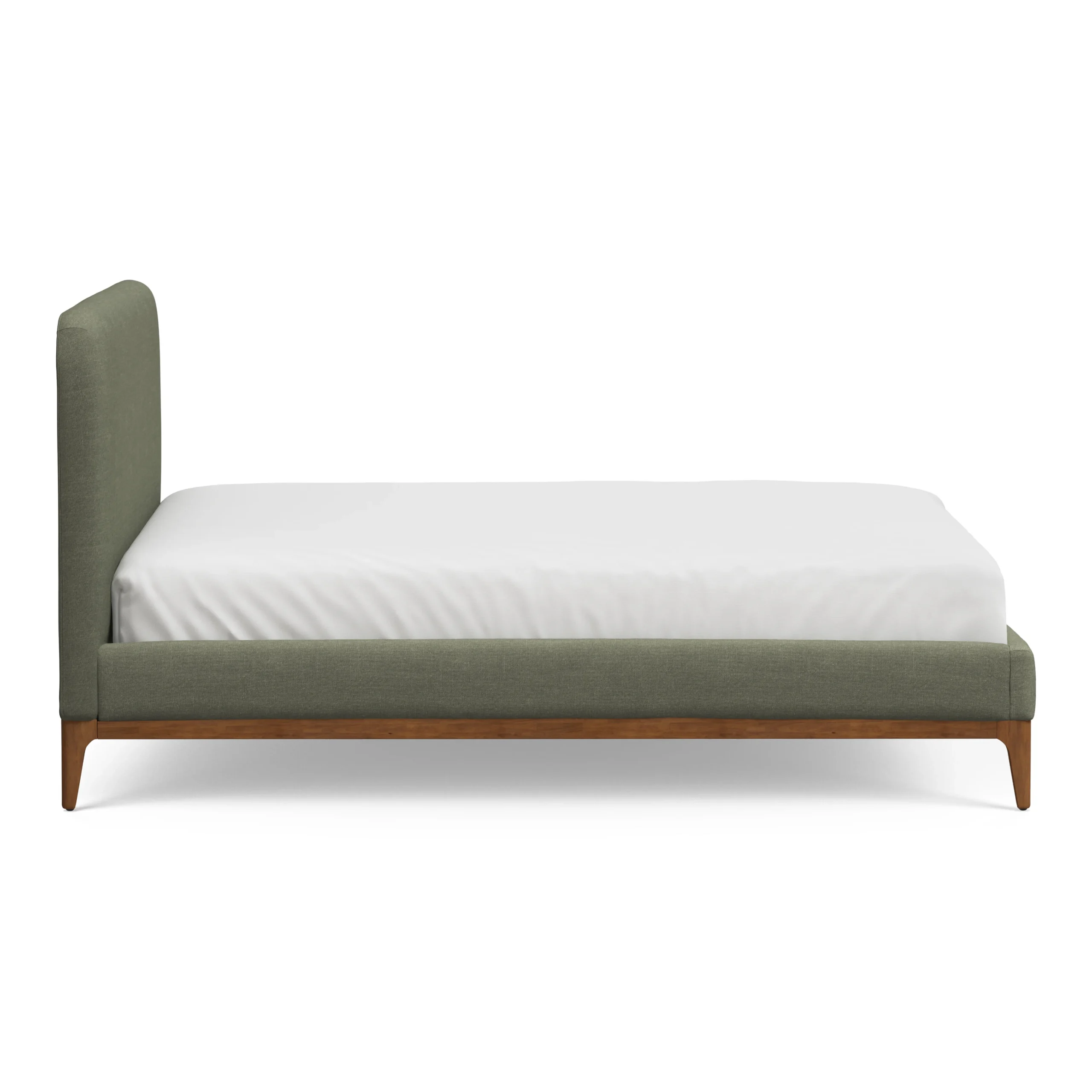 Rosin King Upholstered Bed - Smoked Oak and Welsh Green - Image 10