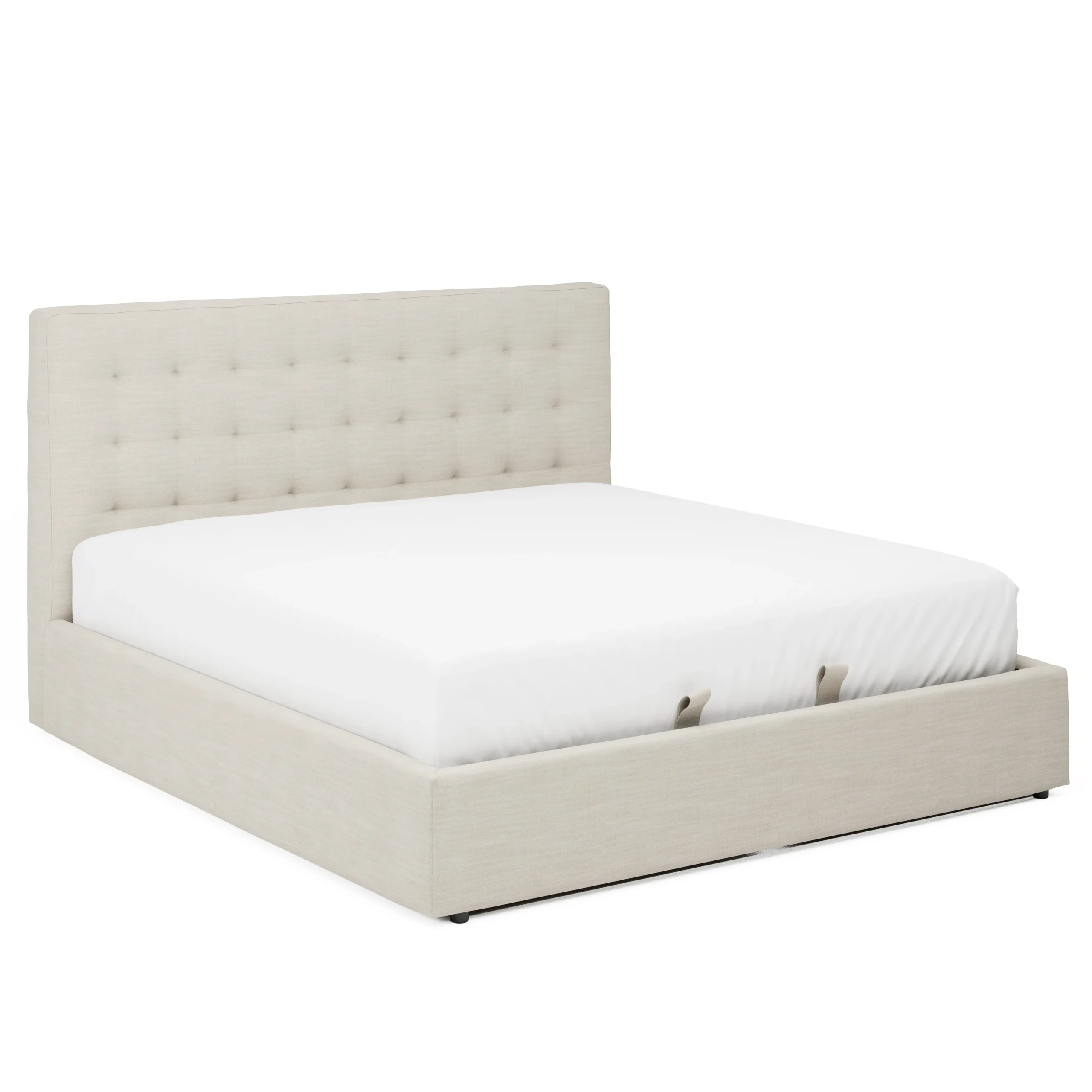 Sven King Tufted Storage Bed - Biscuit Cream - Image 5
