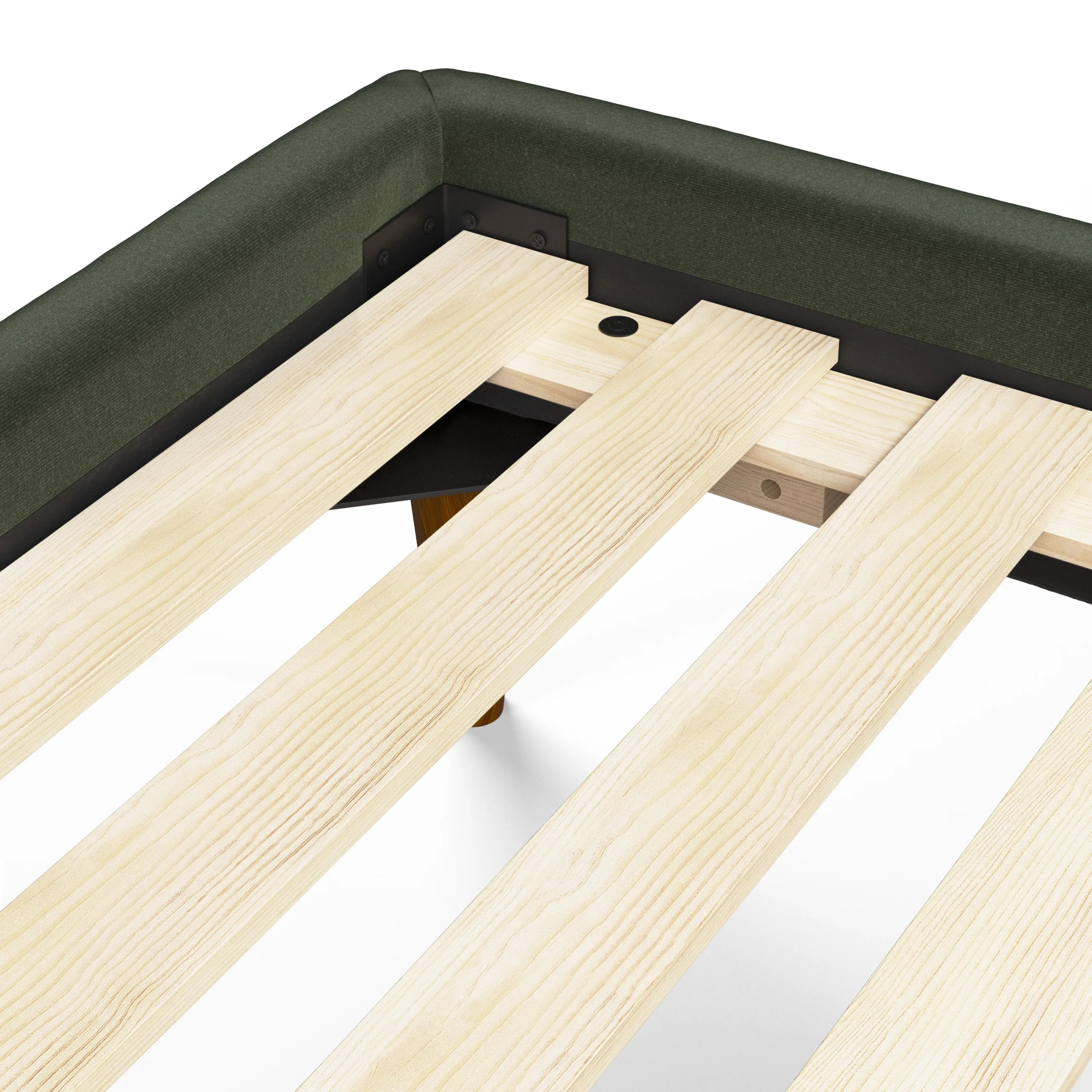 Sven Queen Tufted Velvet Bed - Plush Pacific Green - Image 8