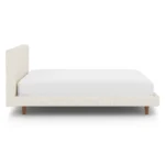 Tessu Full Low Profile Upholstered Bed - Ivory Wool Bouclé