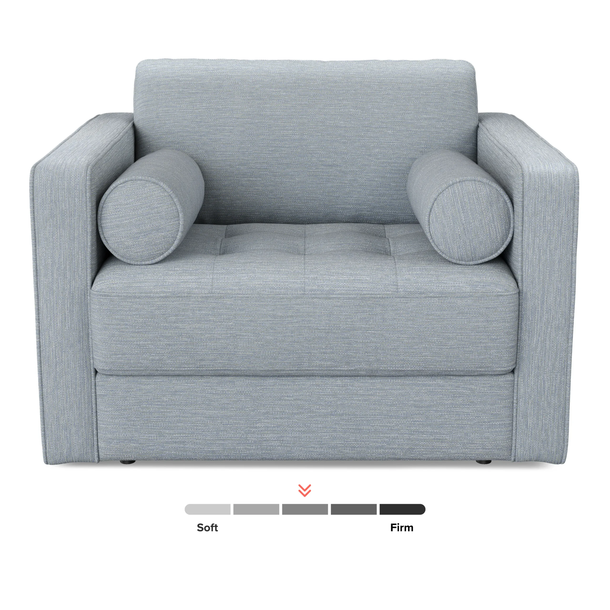 Sven 45.5_ Tufted Sleeper Chair - Silver Light Blue - Image 12