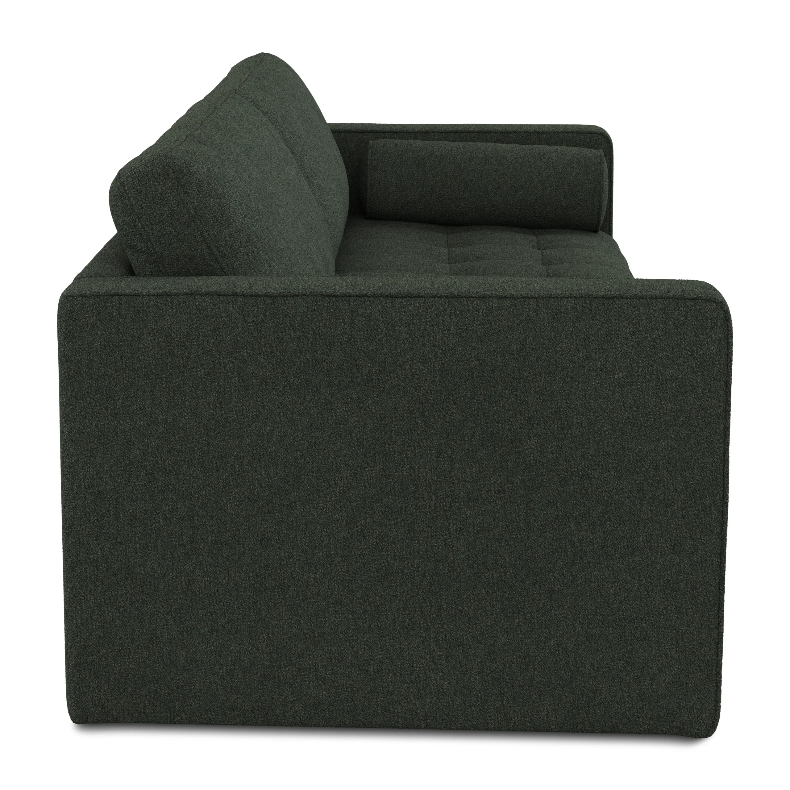 Sven 88_ Tufted Sofa Bed - Green Wool Bouclé - Image 6