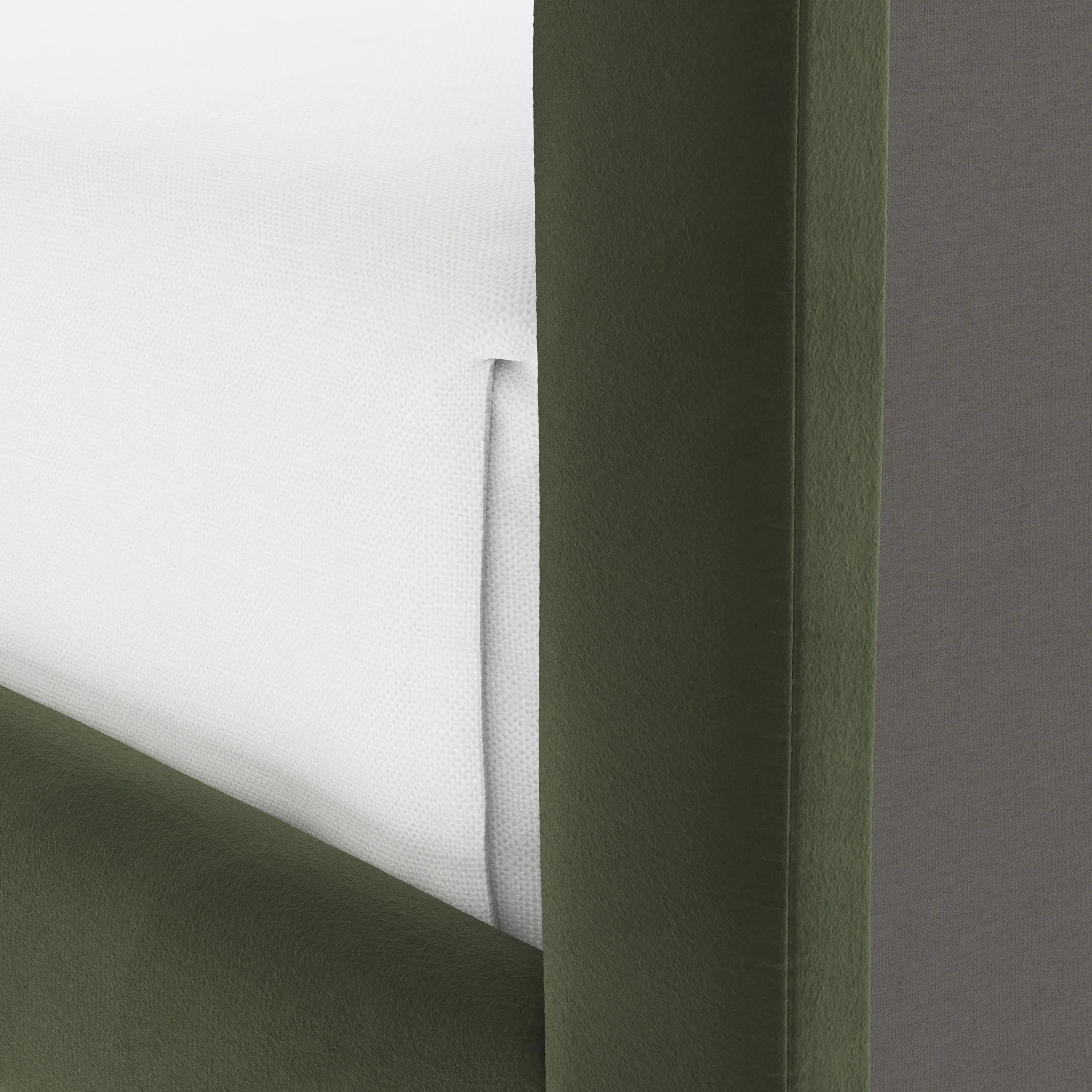 Tessu Full Low Profile Velvet Bed - Hale Fir Green - Image 10