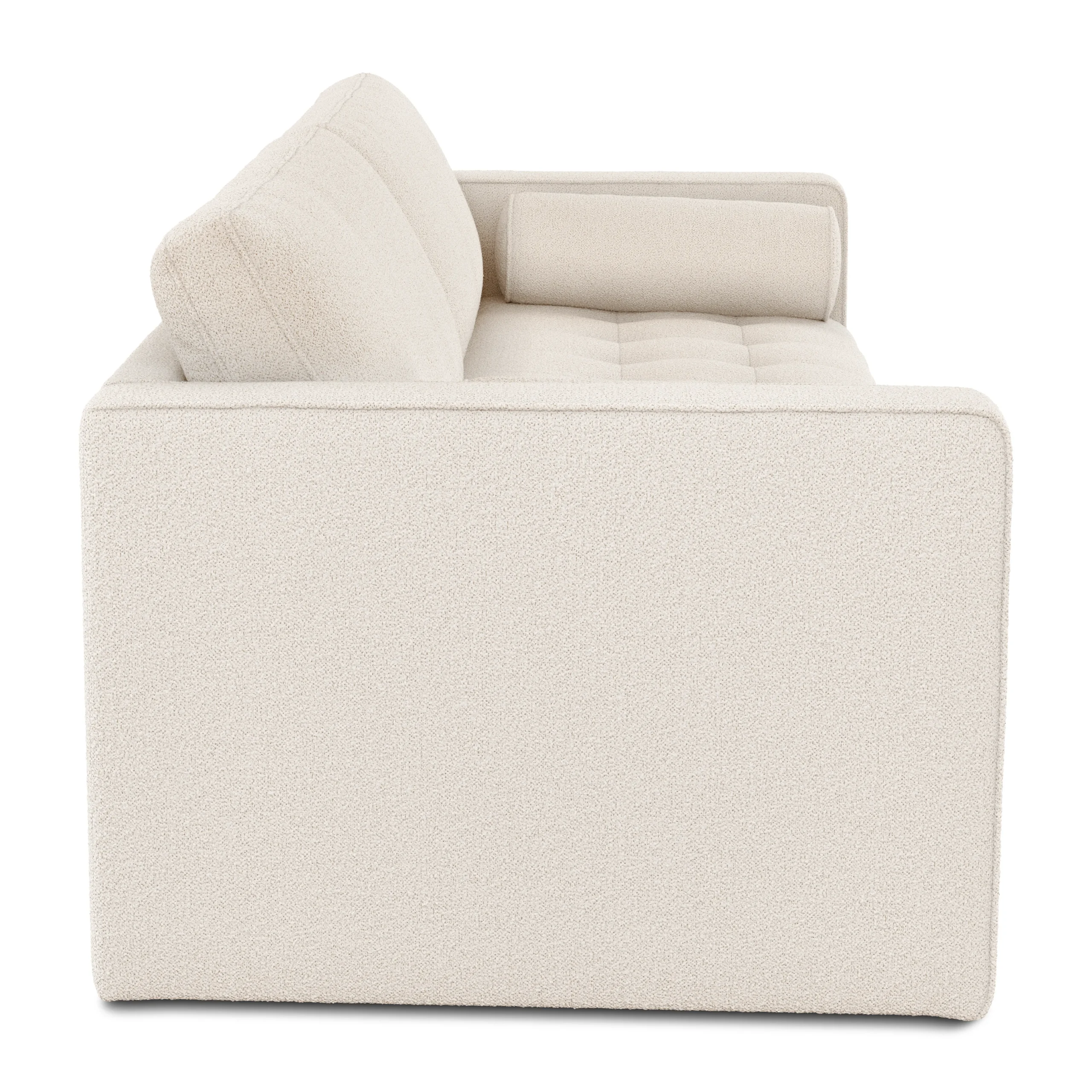 Sven 88_ Tufted Sofa Bed - Ivory Wool Bouclé - Image 15