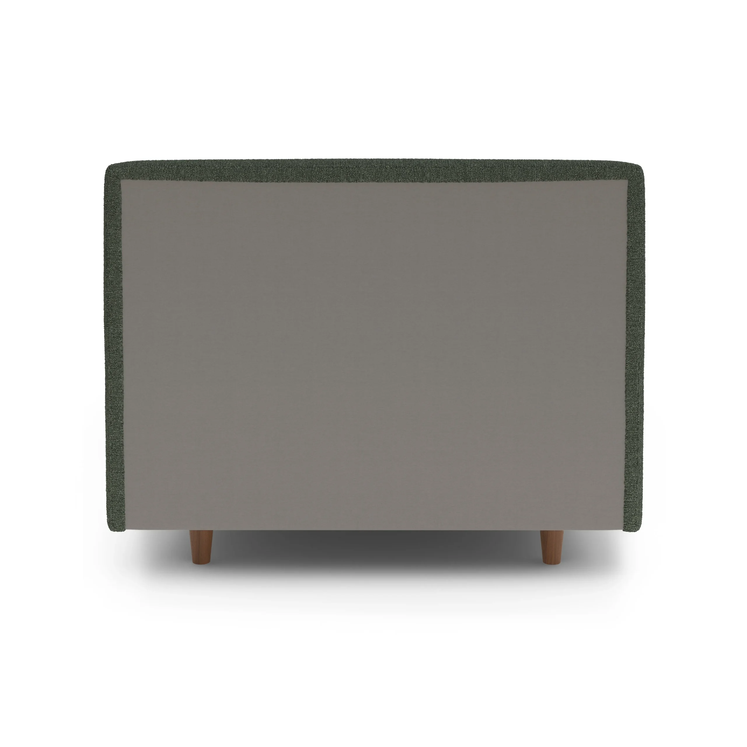 Tessu Twin Low Profile Upholstered Bed - Green Wool Bouclé - Image 7
