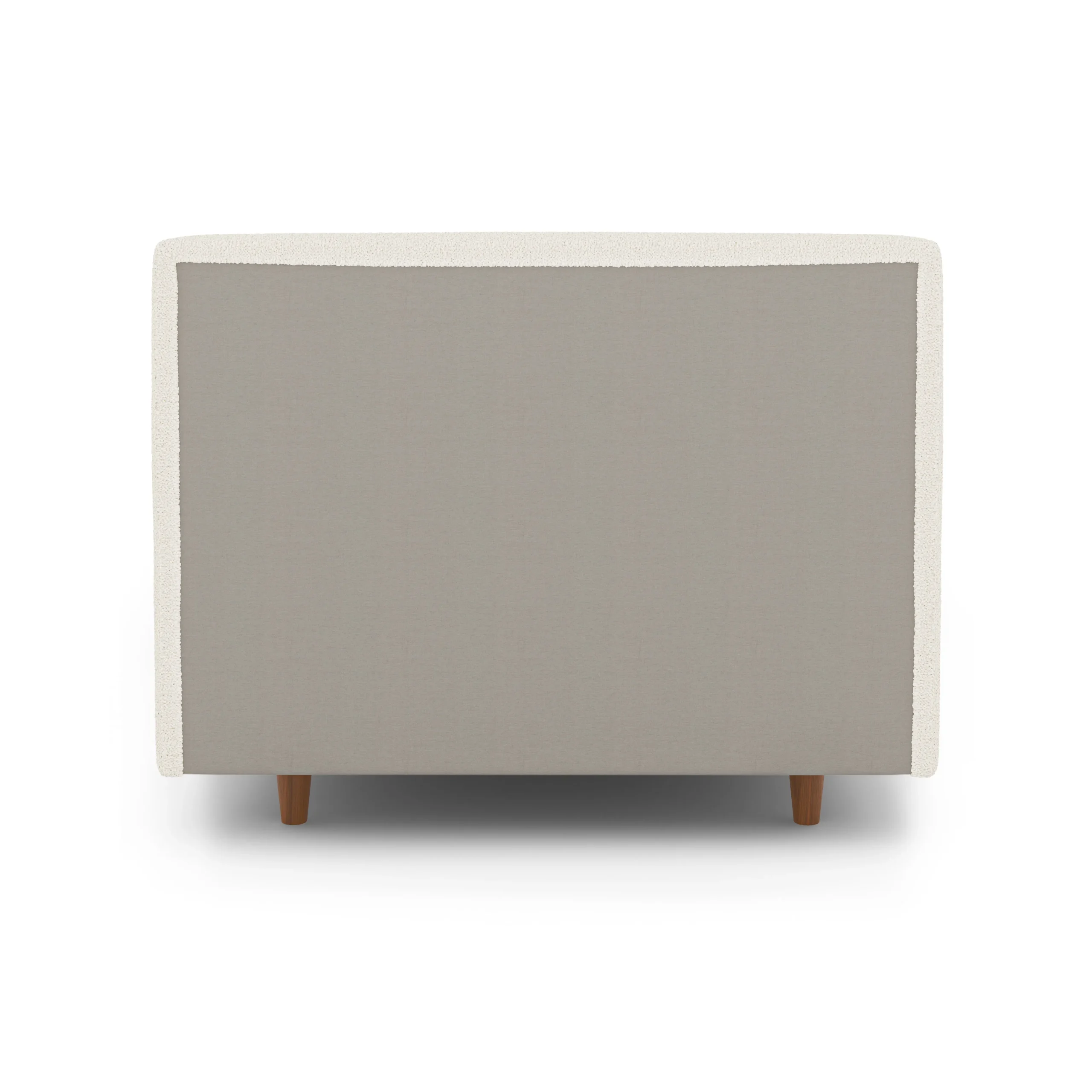 Tessu Twin Low Profile Upholstered Bed - Ivory Wool Bouclé - Image 7